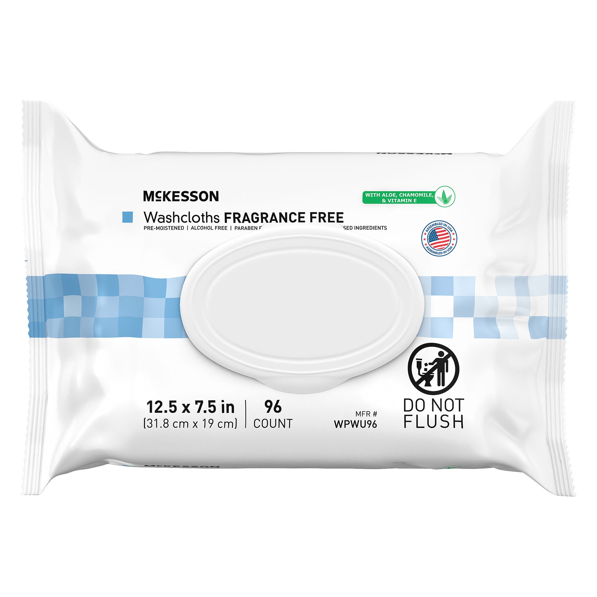McKesson Brand - WPWU96 McKesson Fragrance Free Personal Cleansing Wipe