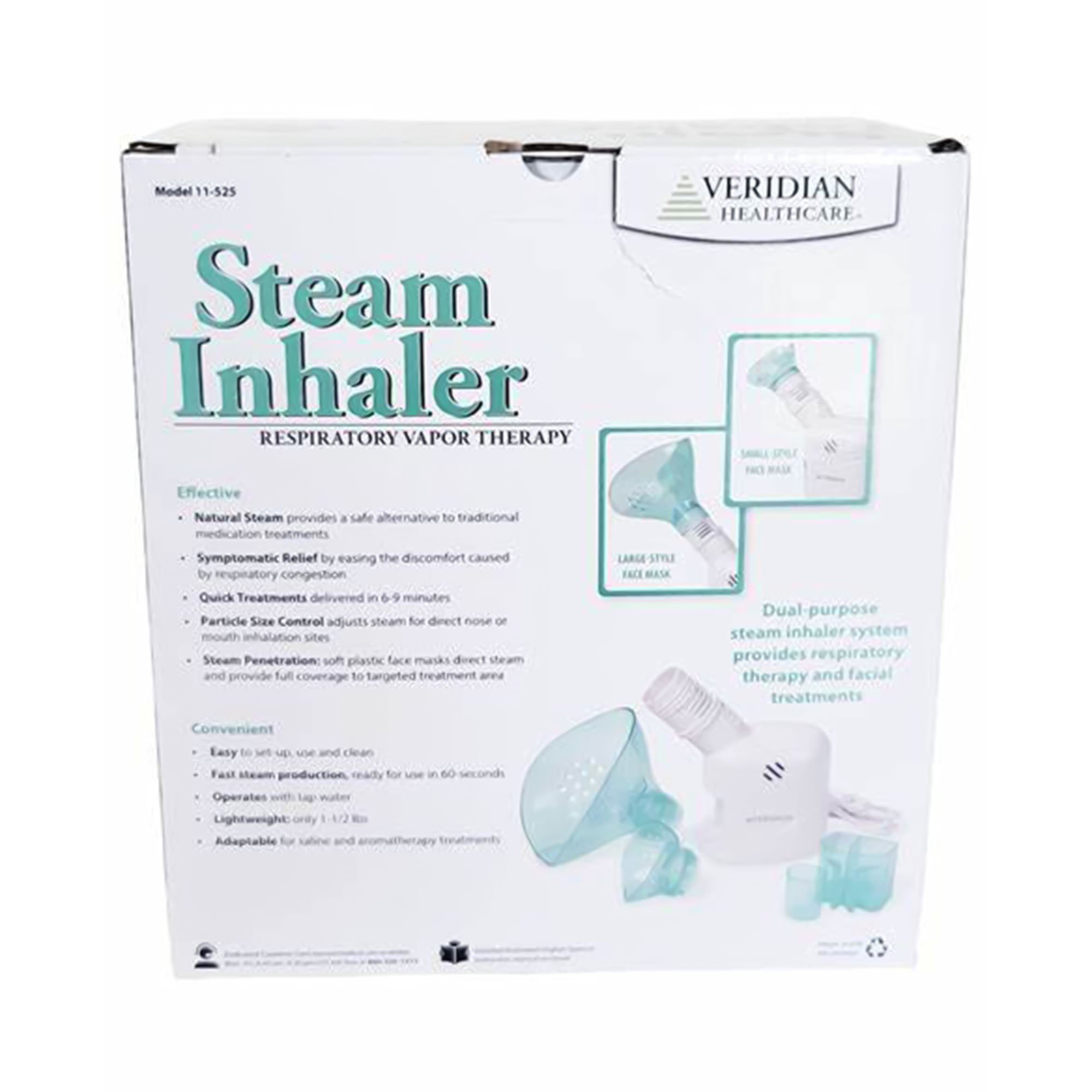 Veridian Healthcare LLC 11-525 - Steam Inhaler Respiratory Vapor Therapy System - 1/Each, 4/Case