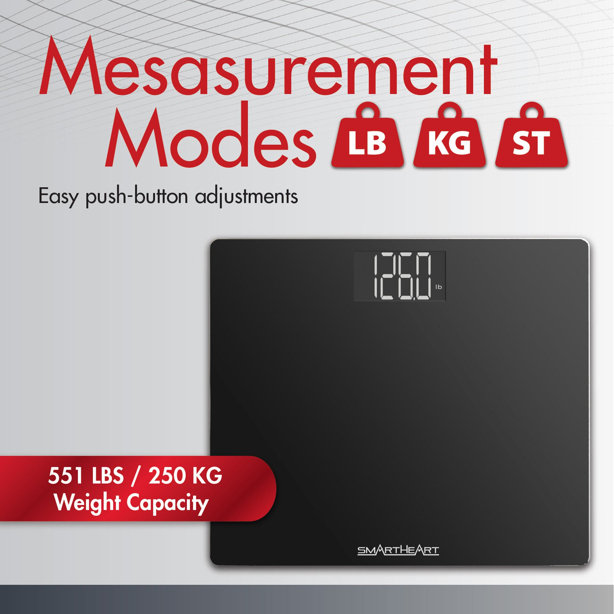 Veridian Healthcare LLC 19-104 - SmartHeart™ Digital Weight Scale - 1/Each, 4/Case