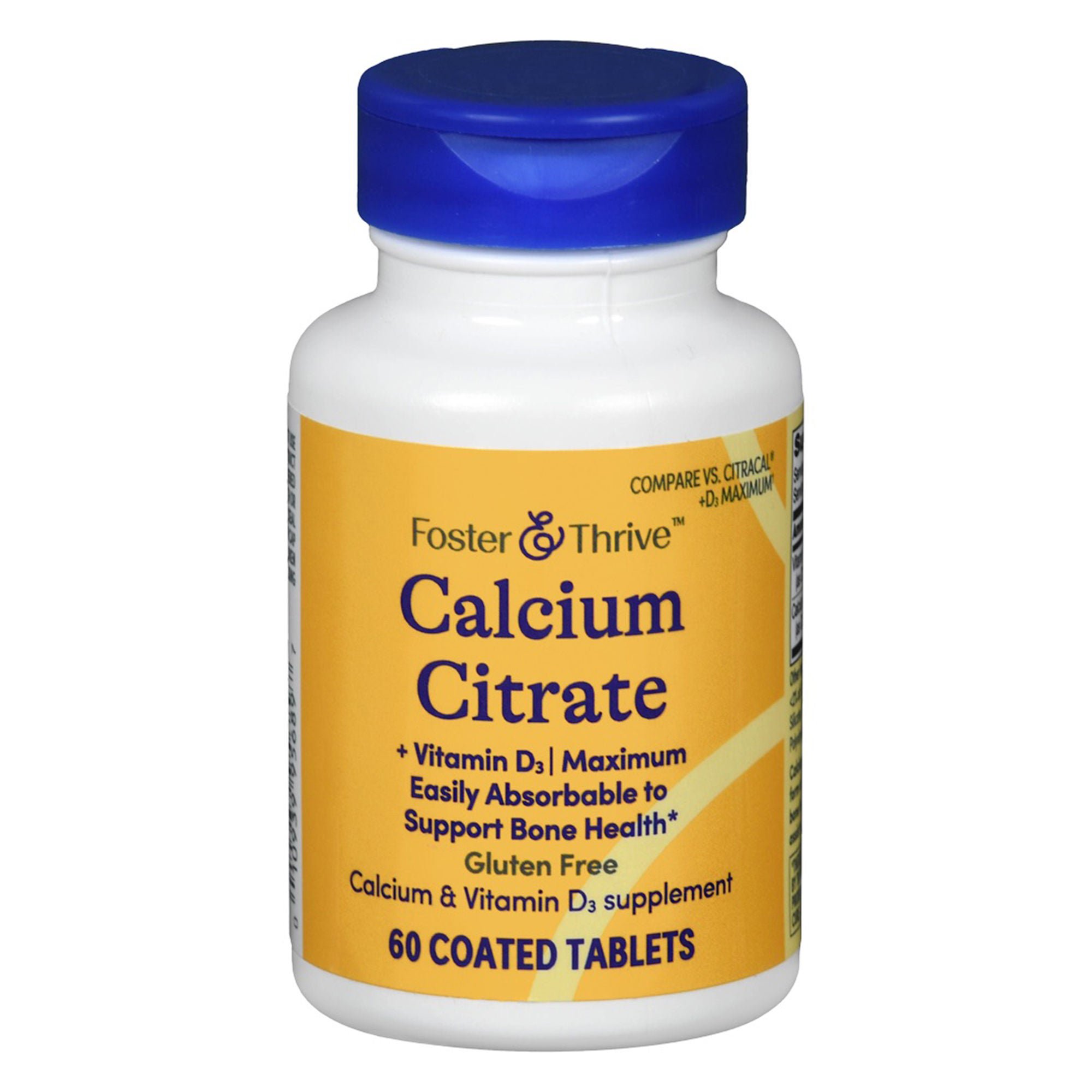 21st Century PL Vitamins - 01093995689 Foster & Thrive™ Calcium Citrate + Vitamin D-3 Coated Tablets Maximum