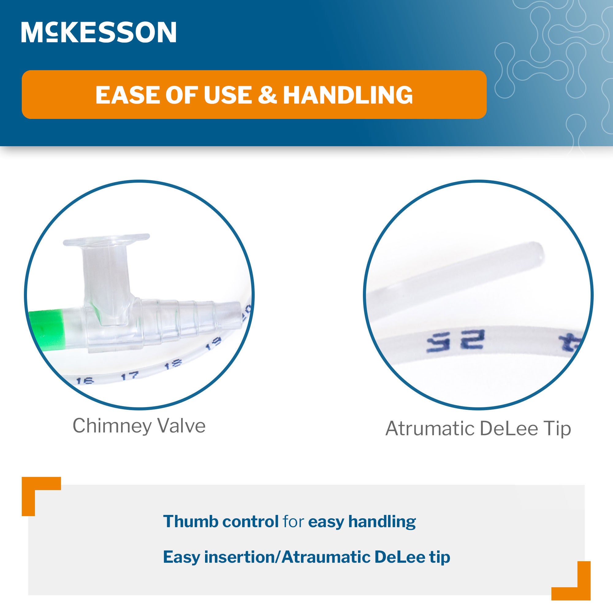 McKesson Brand - 16-DT6FR Suction Catheter McKesson Flexible Type DeLee Tip Open Style Chimney Control Vent 6 Fr. Sterile