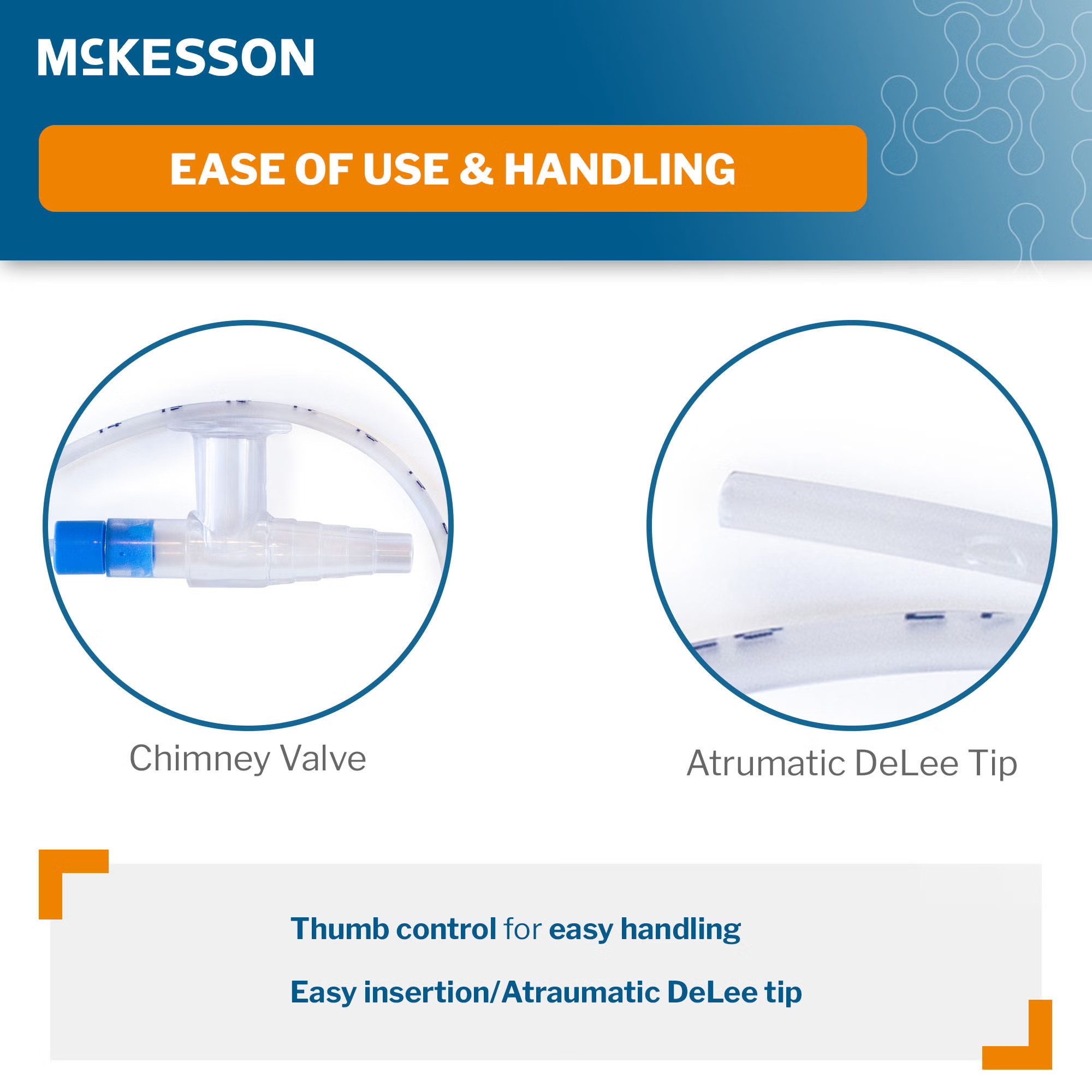 McKesson Brand - 16-DT8FR Suction Catheter McKesson Flexible Type DeLee Tip Open Style Chimney Control Vent 8 Fr. Sterile