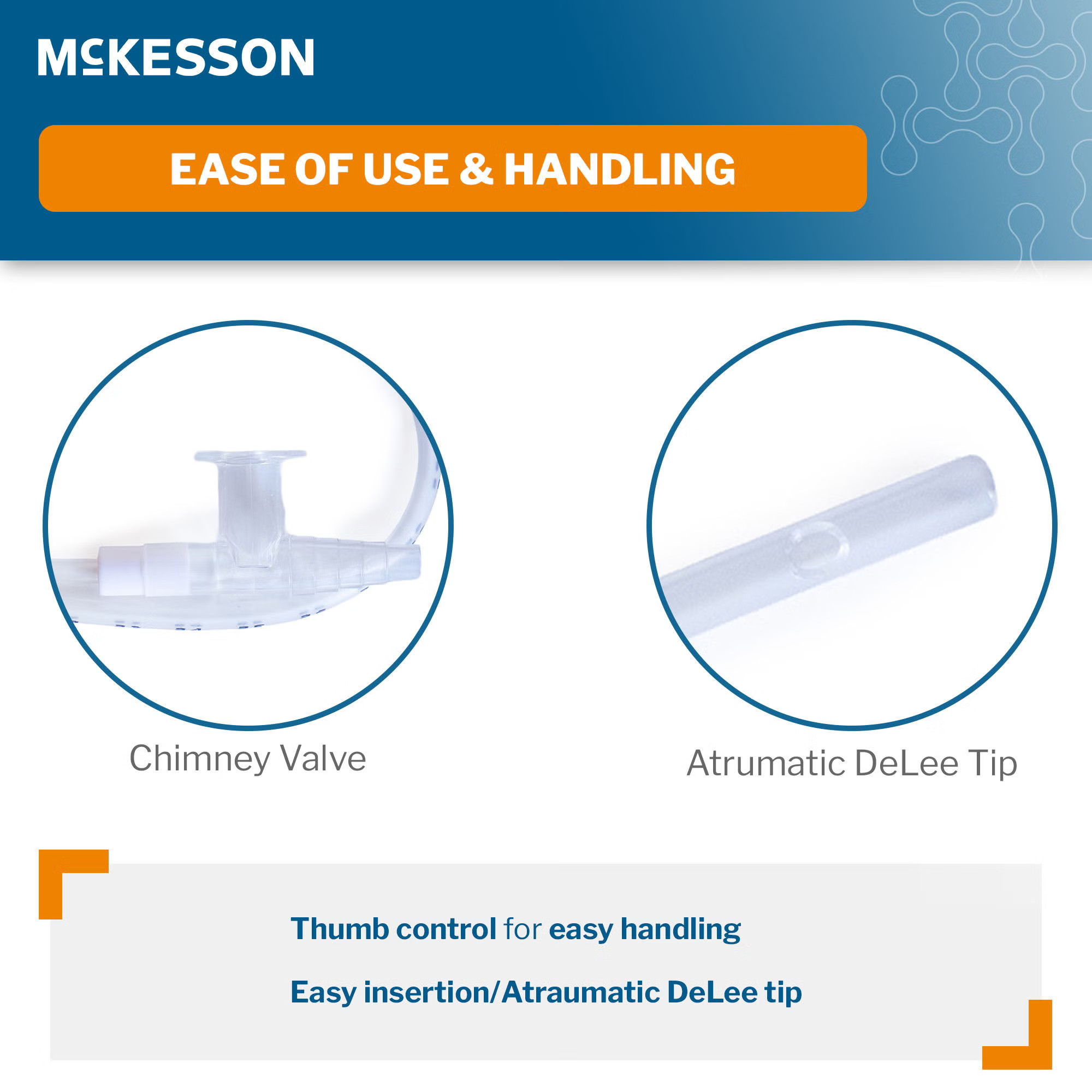 McKesson Brand - 16-DT12FR Suction Catheter McKesson Flexible Type DeLee Tip Open Style Chimney Control Vent 12 Fr. Sterile