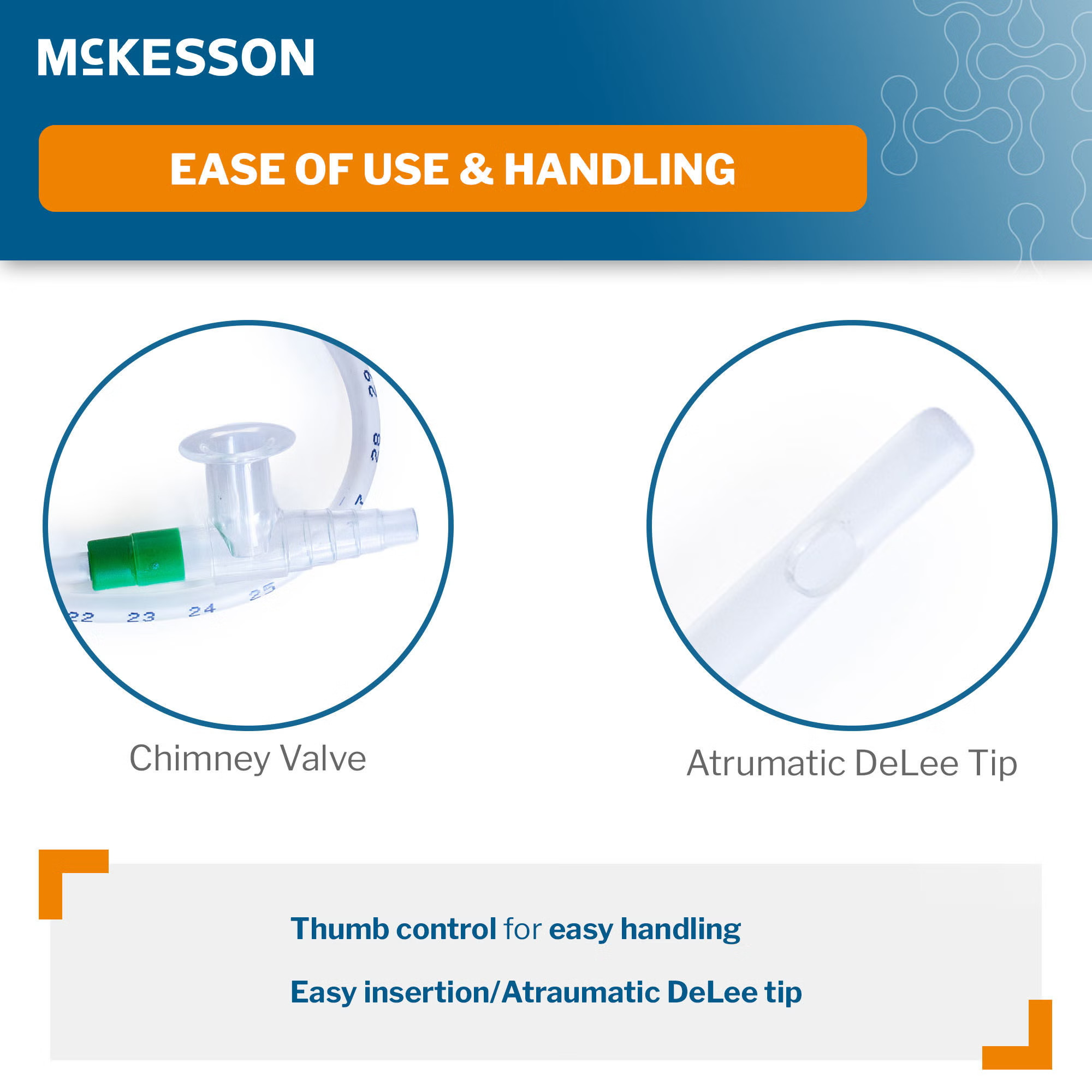 McKesson Brand - 16-DT14FR Suction Catheter McKesson Flexible Type DeLee Tip Open Style Chimney Control Vent 14 Fr. Sterile