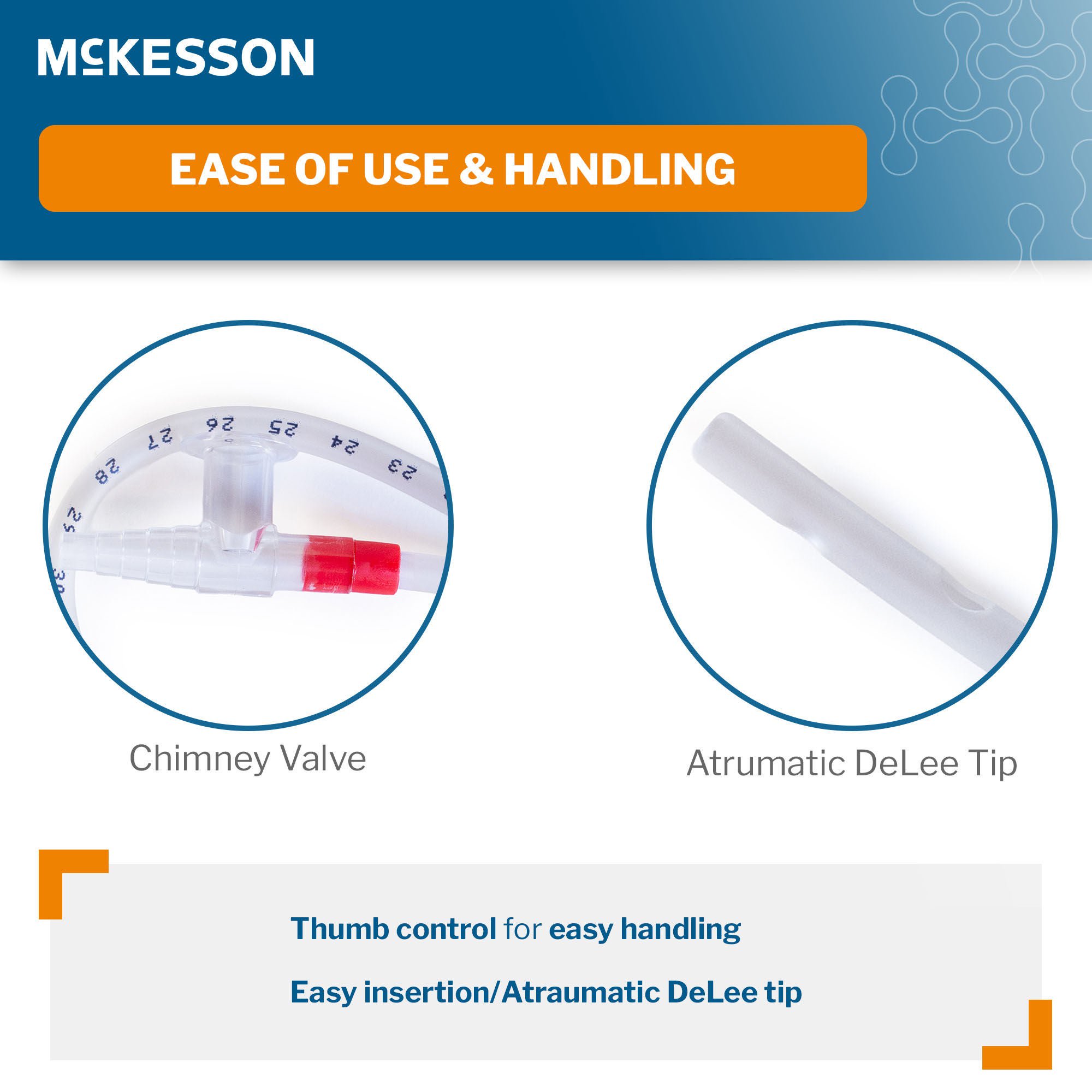 McKesson Brand - 16-DT18FR Suction Catheter McKesson Flexible Type DeLee Tip Open Style Chimney Control Vent 18 Fr. Sterile