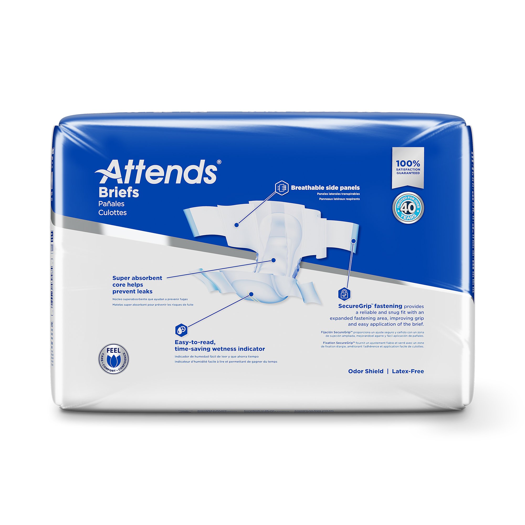Attends Healthcare Products DDP20100 - Attends® Extra Heavy Incontinence Brief, Heavy Absorbency, Medium - 25/Bag, 100/Case