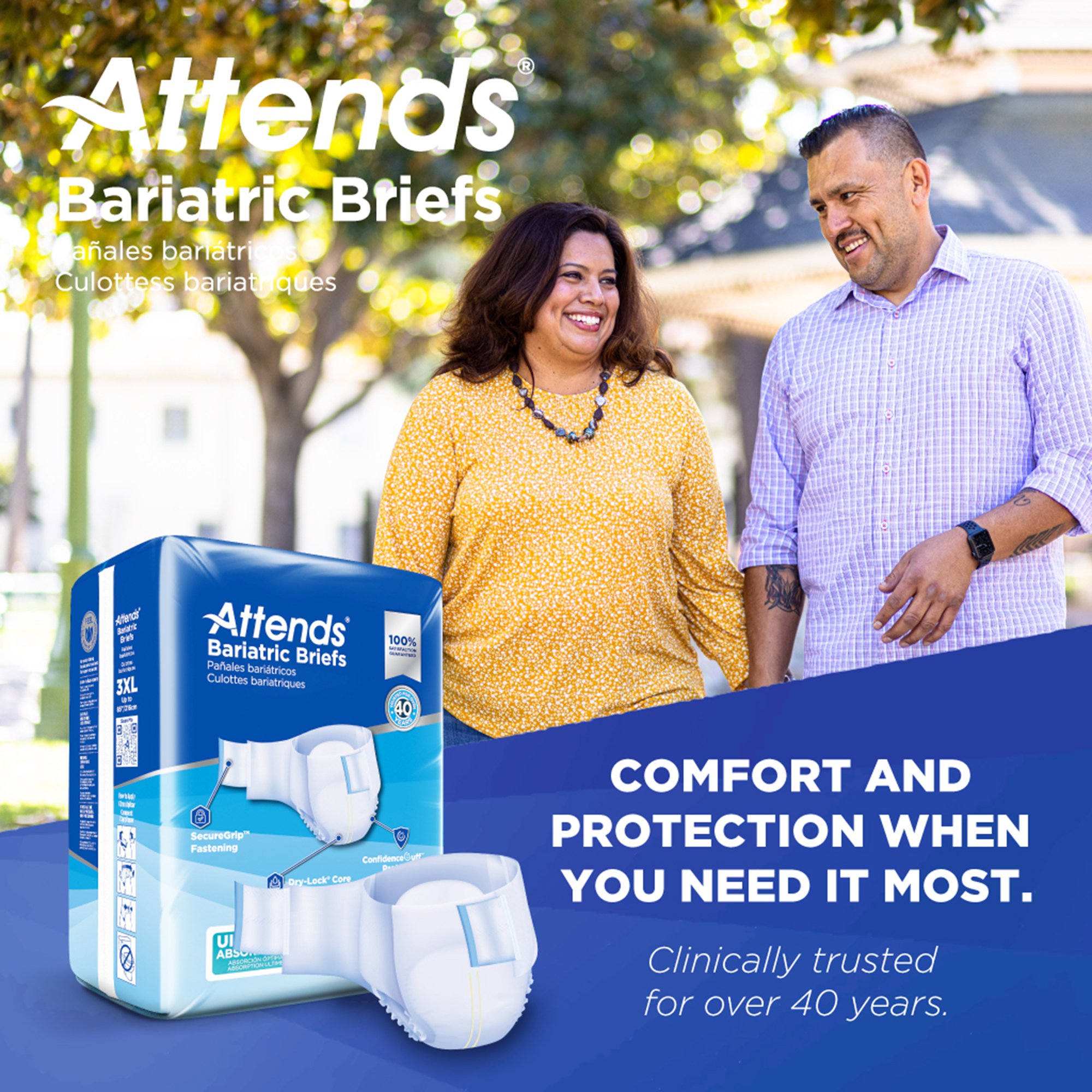 Attends Healthcare Products DD55 - Attends® Bariatric Briefs, 3X-Large - 12/Bag, 48/Case