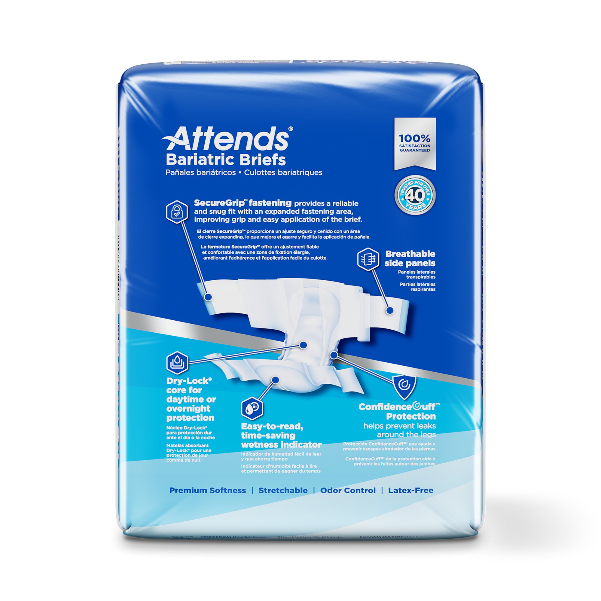 Attends Healthcare Products DD55 - Attends® Bariatric Briefs, 3X-Large - 12/Bag, 48/Case
