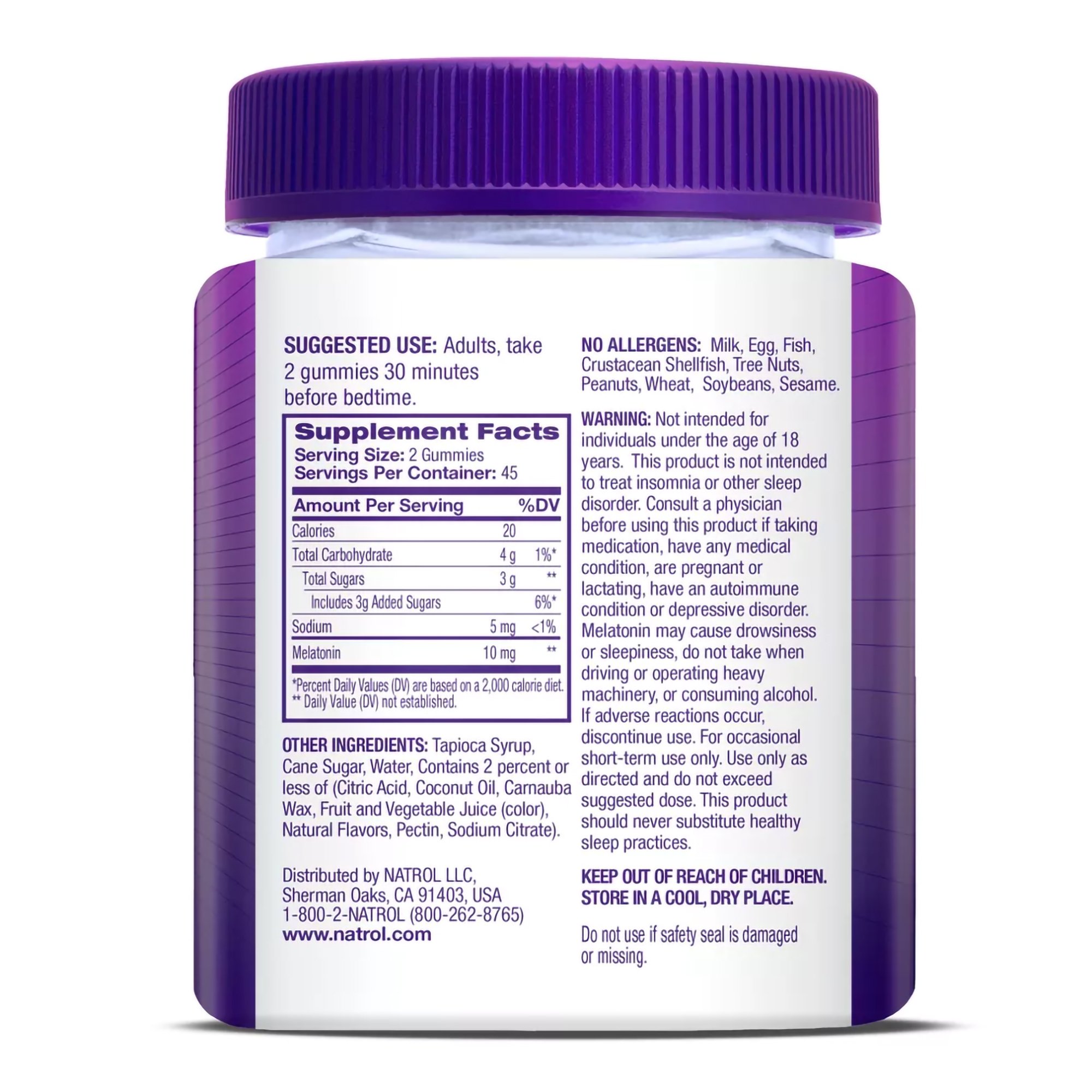 Natrol Inc 04746907331 - Natrol® Melatonin 10 mg Sleep Gummies Strawberry - 1/Bottle