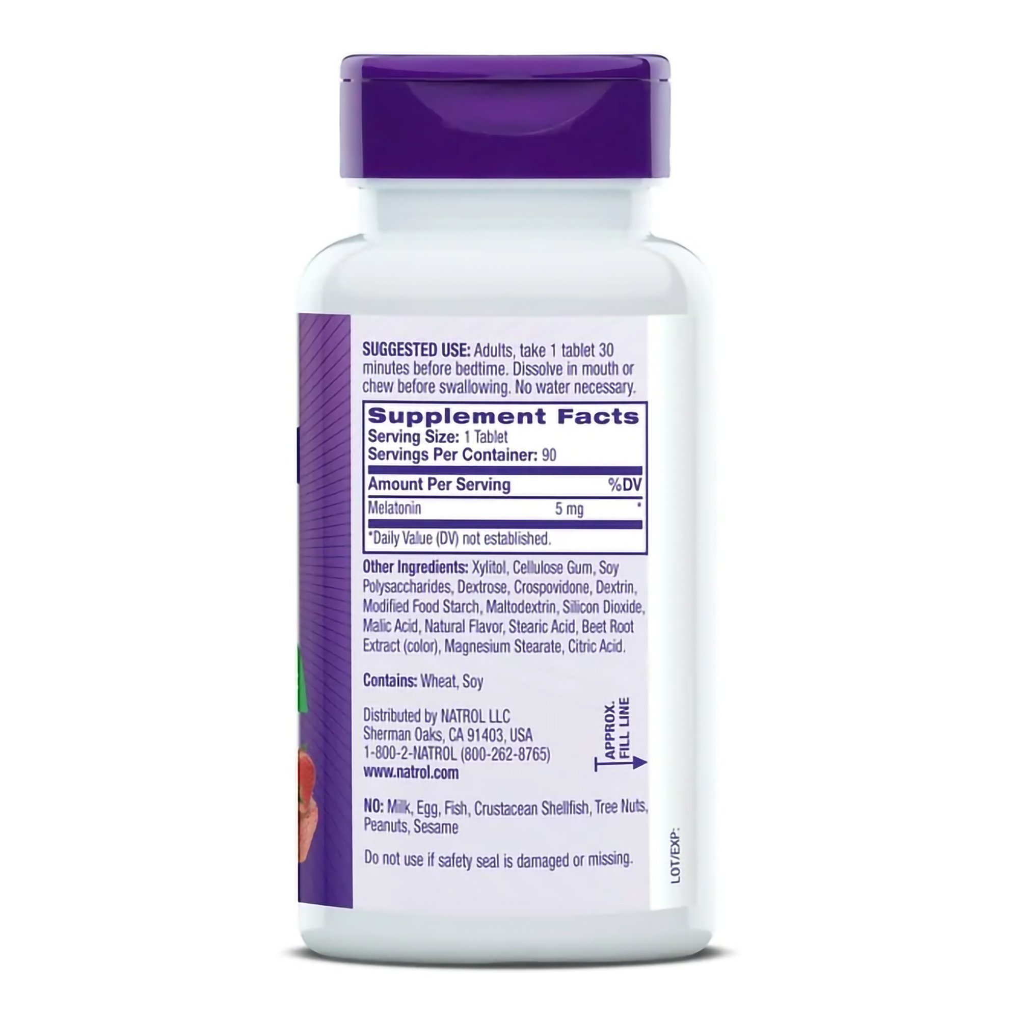 Natrol Inc 04746905865 - Natrol® Melatonin 5 mg Sleep Fast Dissolve Tablets Strawberry - 1/Bottle