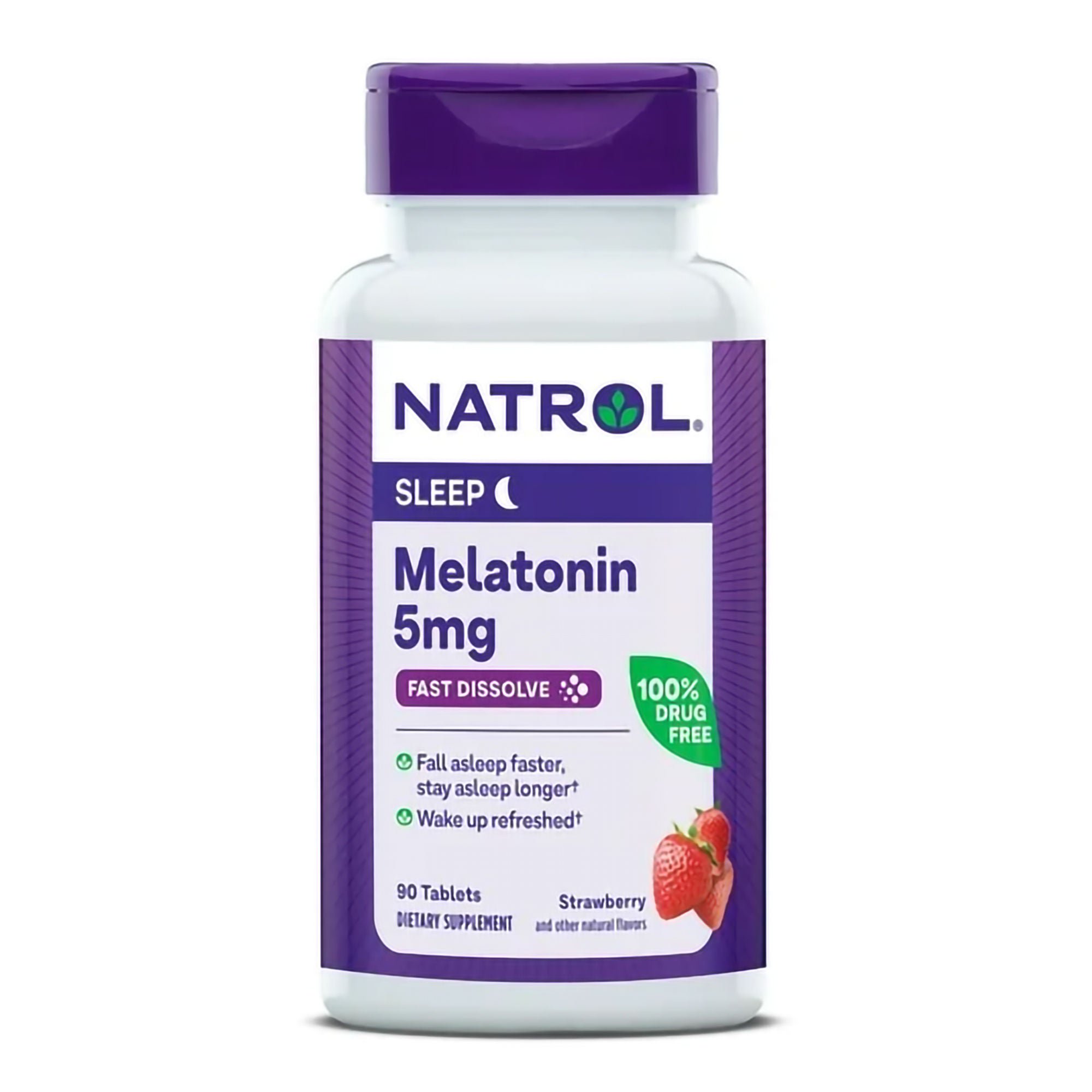 Natrol Inc - 04746905865 Natrol® Melatonin 5 mg Sleep Fast Dissolve Tablets Strawberry