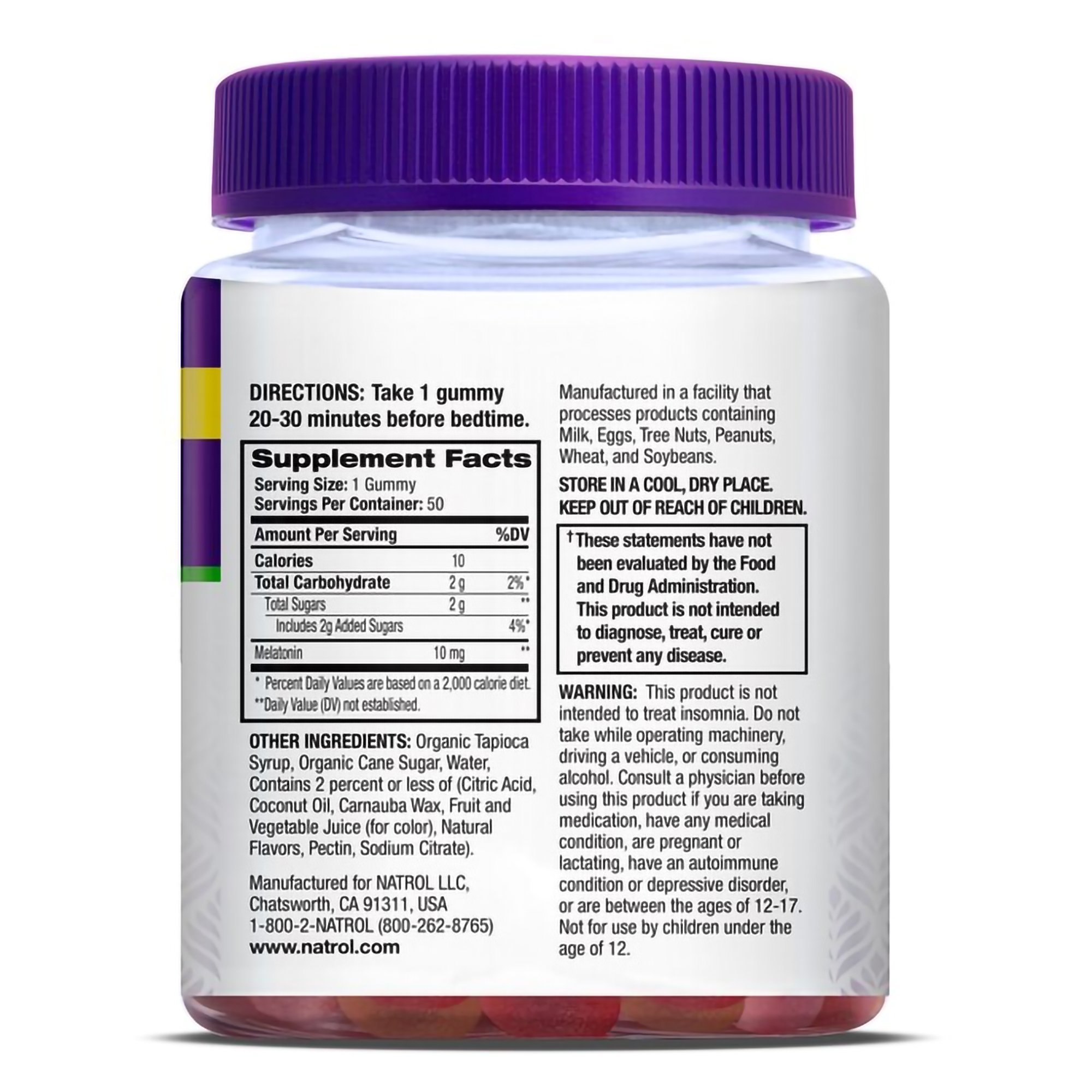 Natrol Inc 04746907881 - Natrol® MelatoninMAX® 10 mg Sleep Gummies Blueberry - 1/Bottle