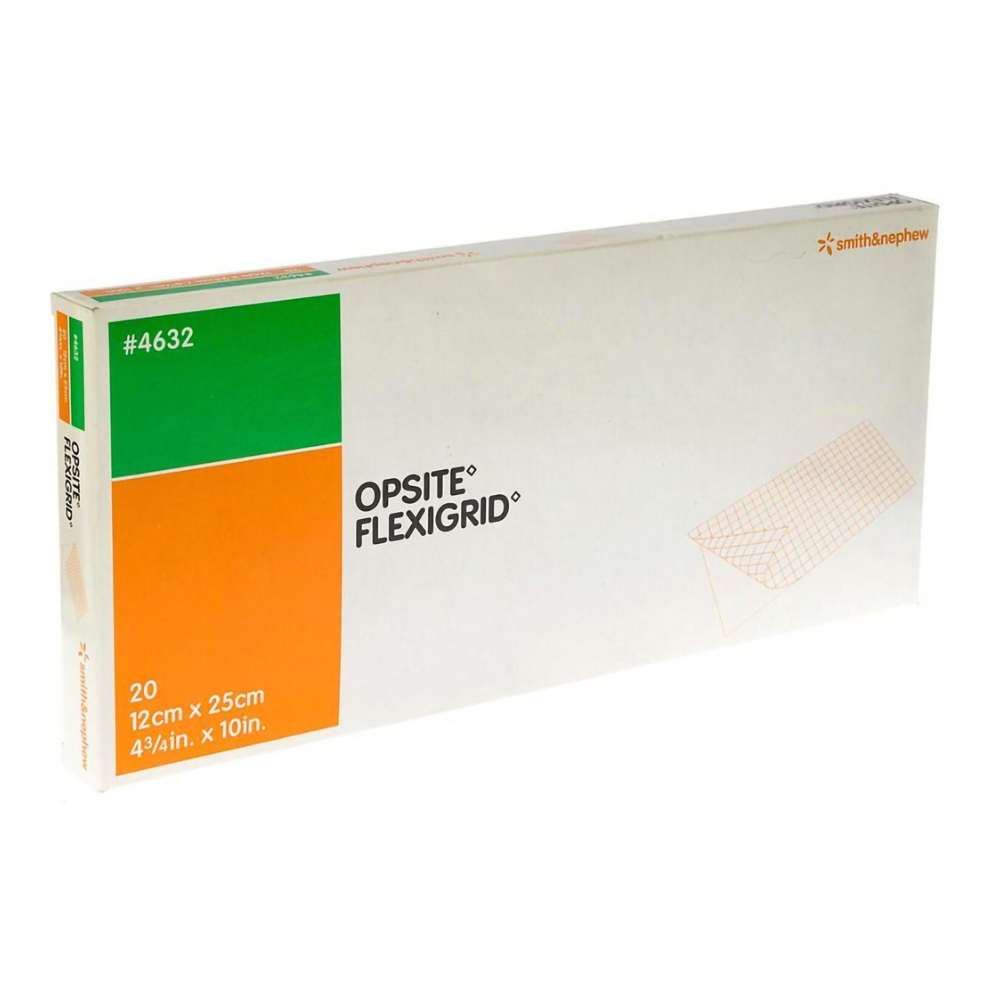 Smith & Nephew - 4632 Transparent Film Dressing OpSite Flexigrid 4-3/4 X 10 Inch 2 Tab Delivery Rectangle Sterile