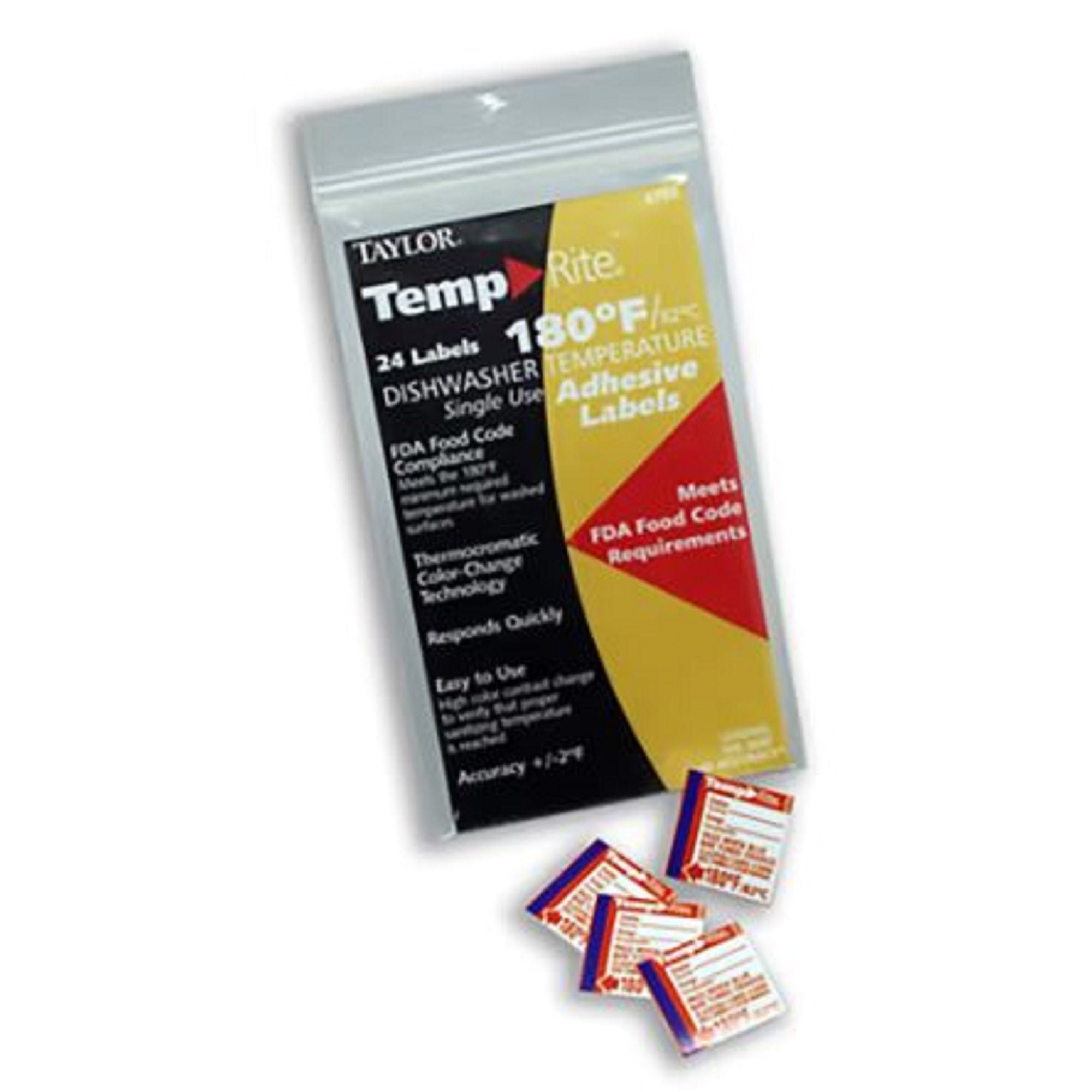 The Wasserstrom Company - 6021791 Documentation / Validation Taylor® 8750 Dishwasher Test Labels For use with Dishwashers