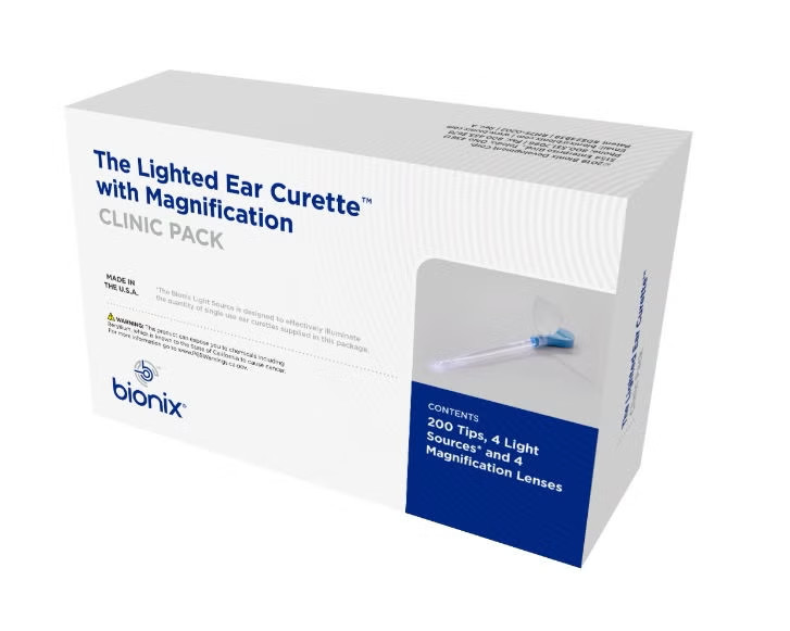 Bionix - 2208 Ear Curette Clinic Pack Lighted CeraPik® Round Handle 2.5 mm Tip 45° Angled Concave Tip