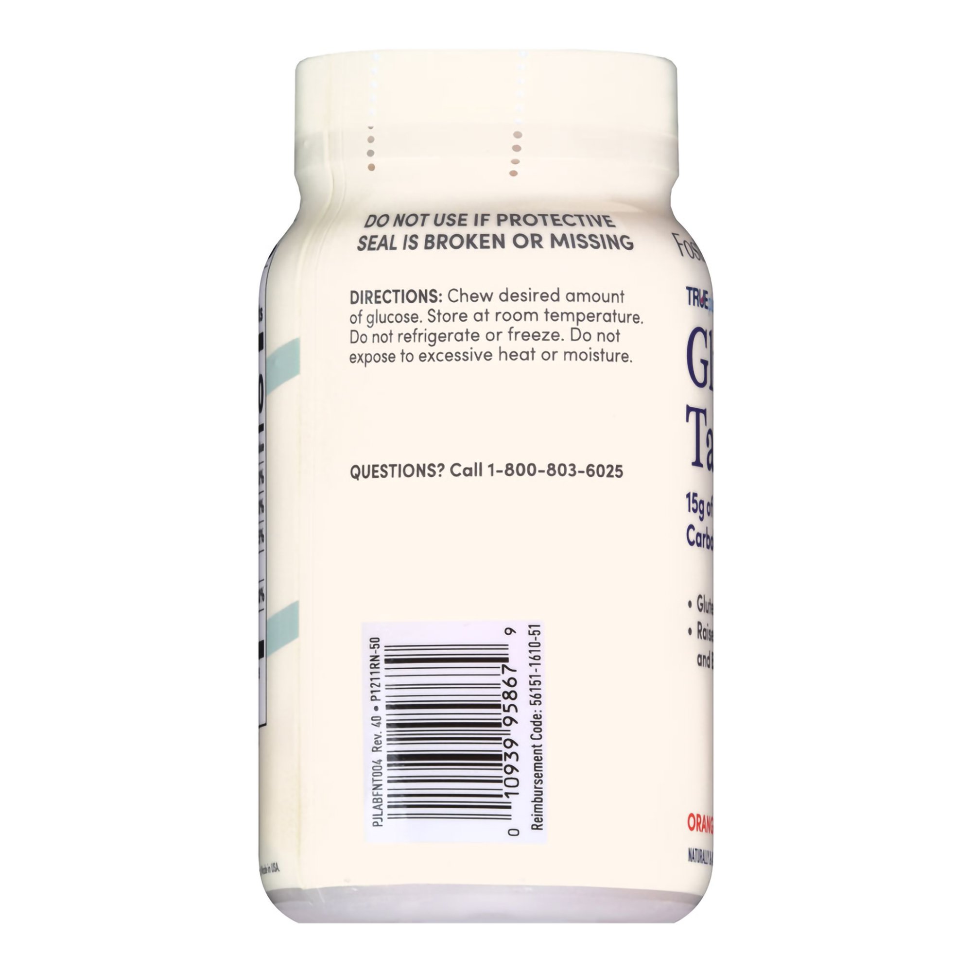 McKesson Brand 56151161051 - Foster & Thrive™ Trueplus Glucose Tablets Orange - 1/Bottle