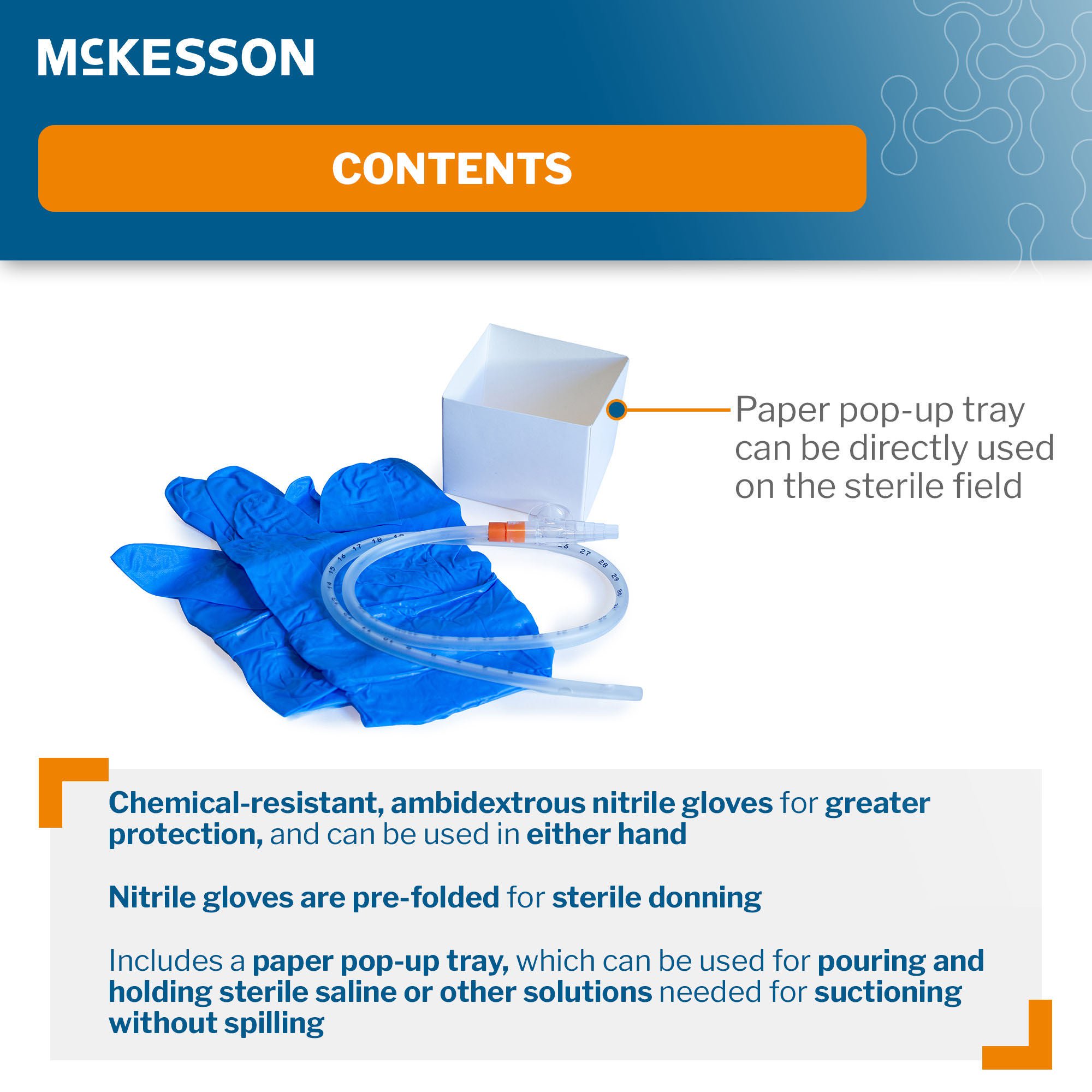 McKesson Brand - 16-DT16FRK Suction Catheter Tray McKesson 16 Fr. DeLee Tip Chimney Control Vent