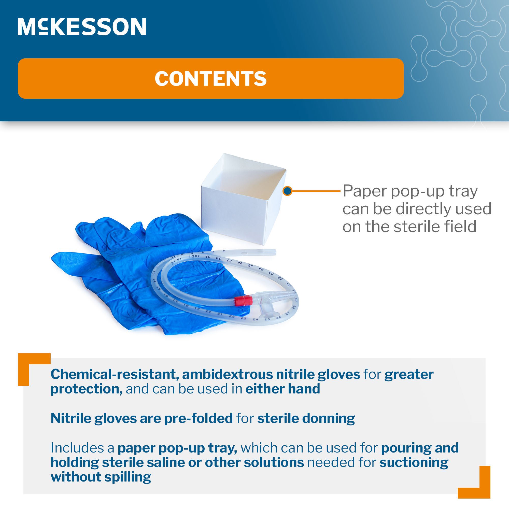 McKesson Brand - 16-DT18FRK Suction Catheter Tray McKesson 18 Fr. DeLee Tip Chimney Control Vent