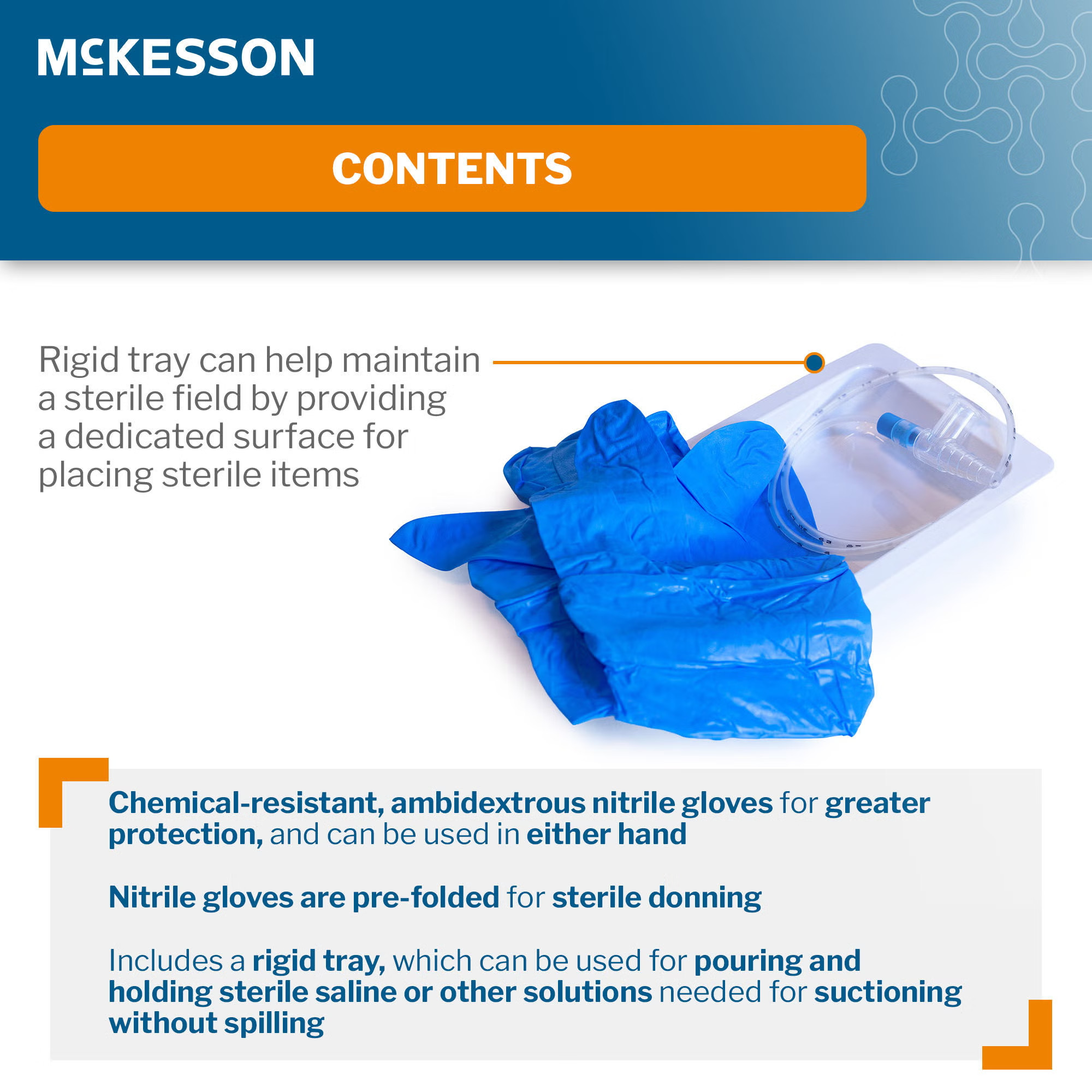 McKesson Brand - 16-DT8FRKR Suction Catheter Tray McKesson 8 Fr. DeLee Tip Chimney Control Vent