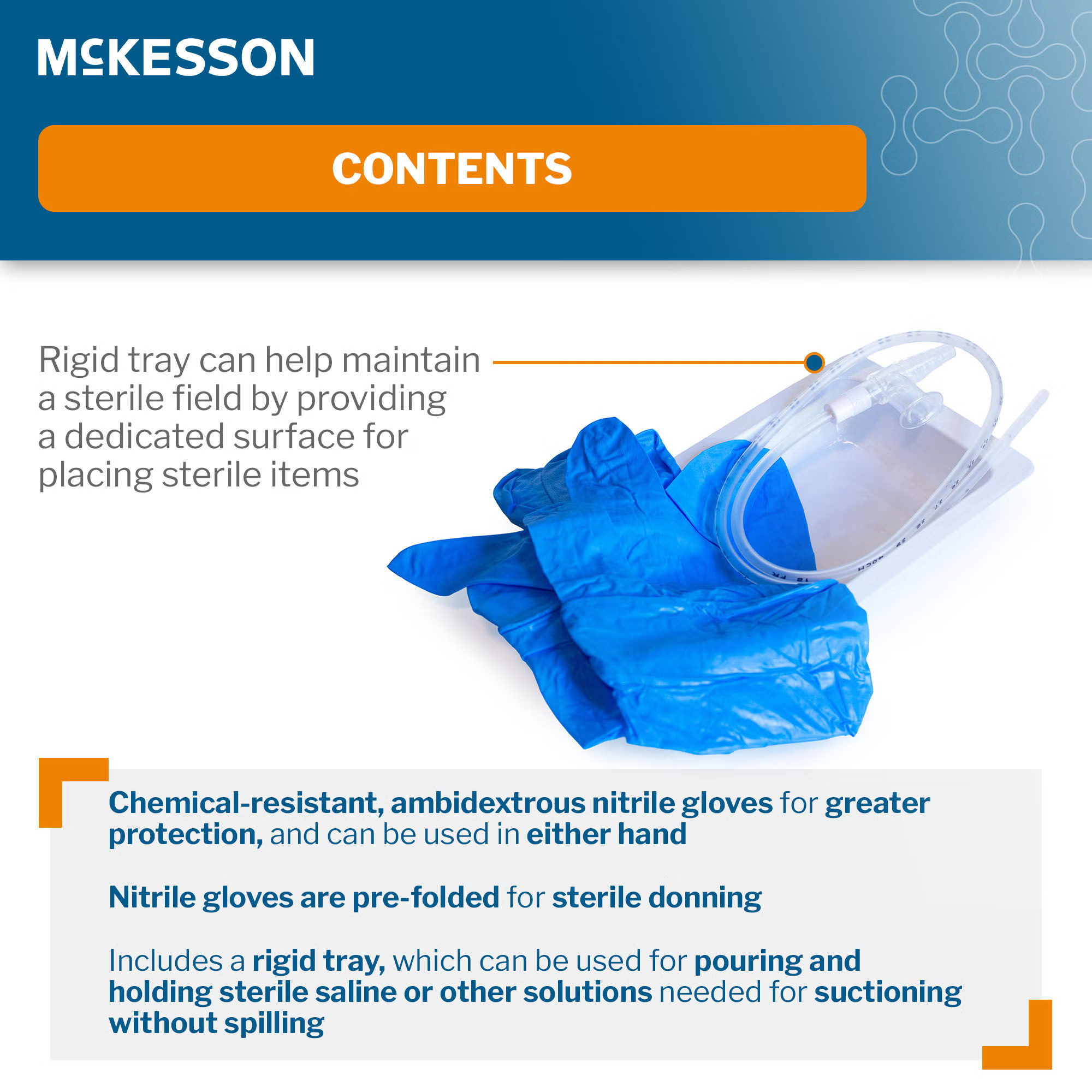 McKesson Brand - 16-DT12FRKR Suction Catheter Tray McKesson 12 Fr. DeLee Tip Chimney Control Vent