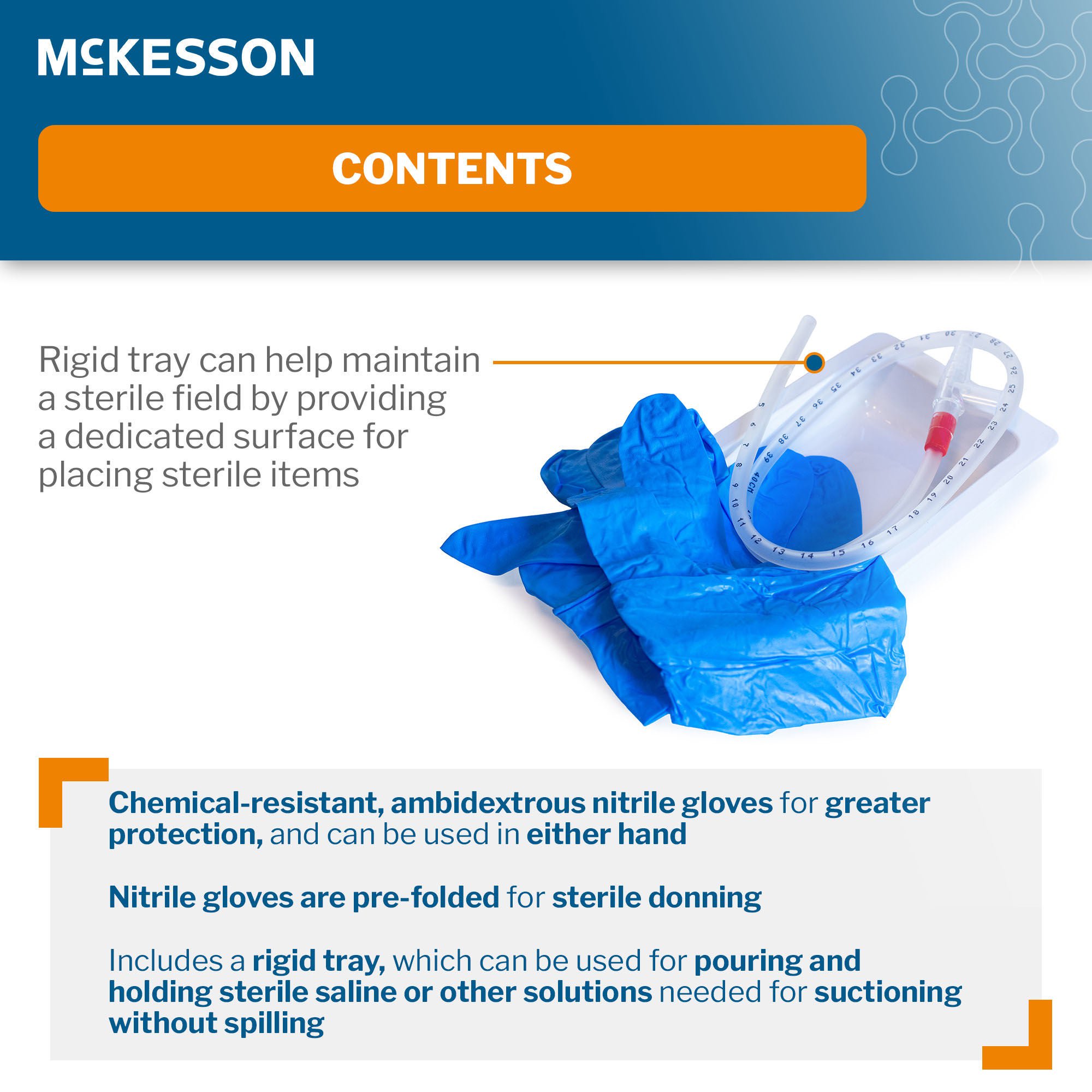 McKesson Brand - 16-DT18FRKR Suction Catheter Tray McKesson 18 Fr. DeLee Tip Chimney Control Vent