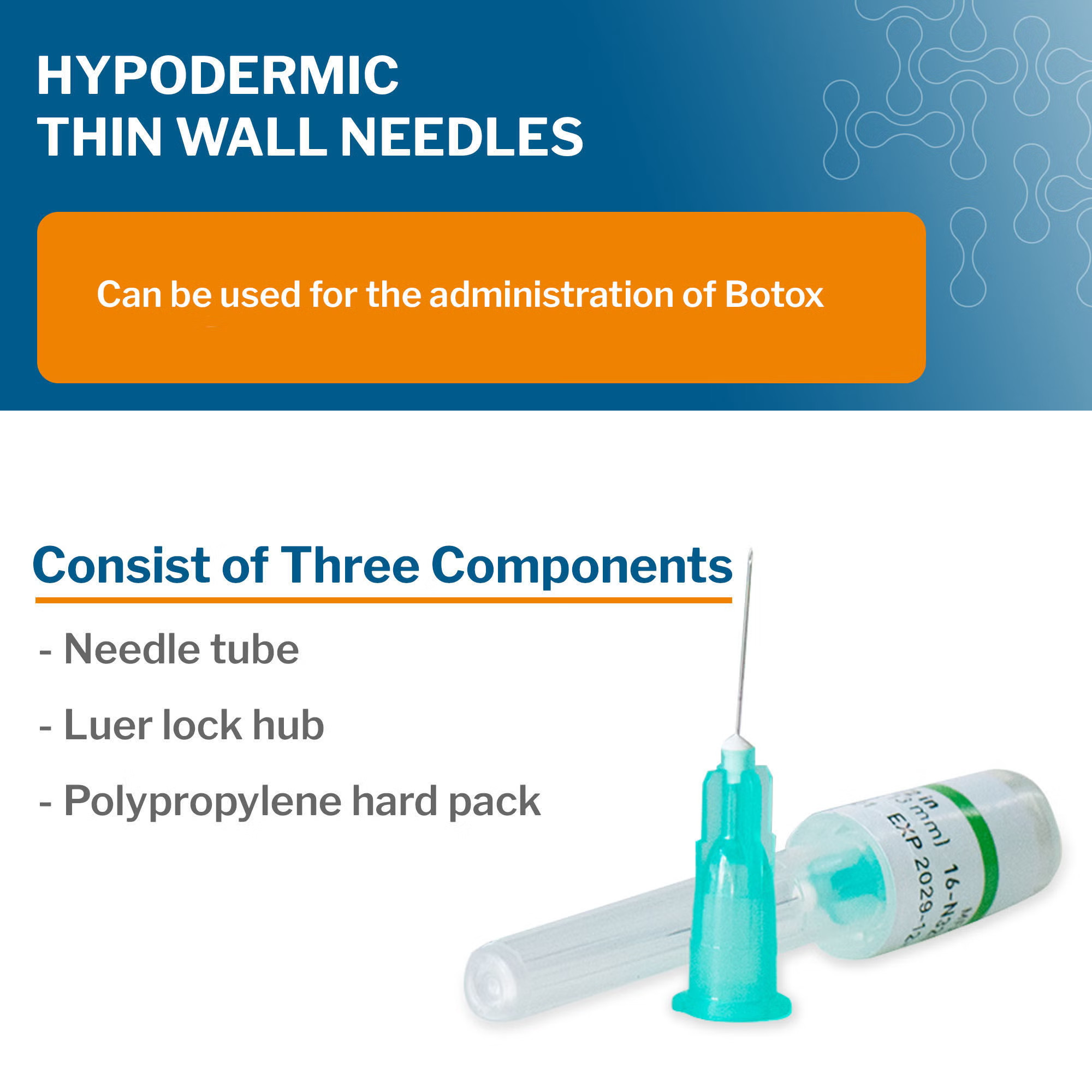 McKesson Brand - 16-N3205 Hypodermic Needle McKesson 1/2 Inch Length 32 Gauge Thin Wall Without Safety