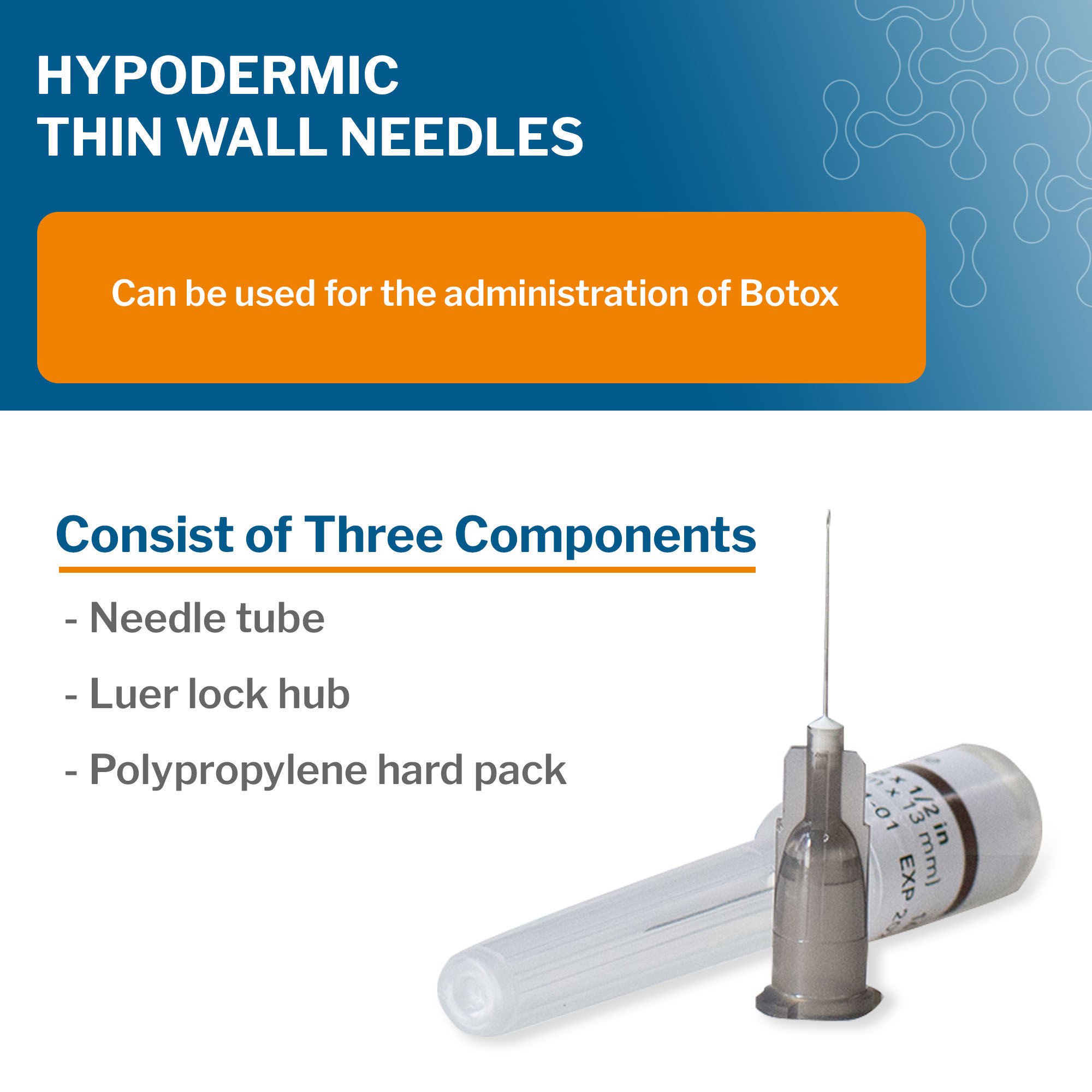 McKesson Brand - 16-N3305 Hypodermic Needle McKesson 1/2 Inch Length 33 Gauge Thin Wall Without Safety