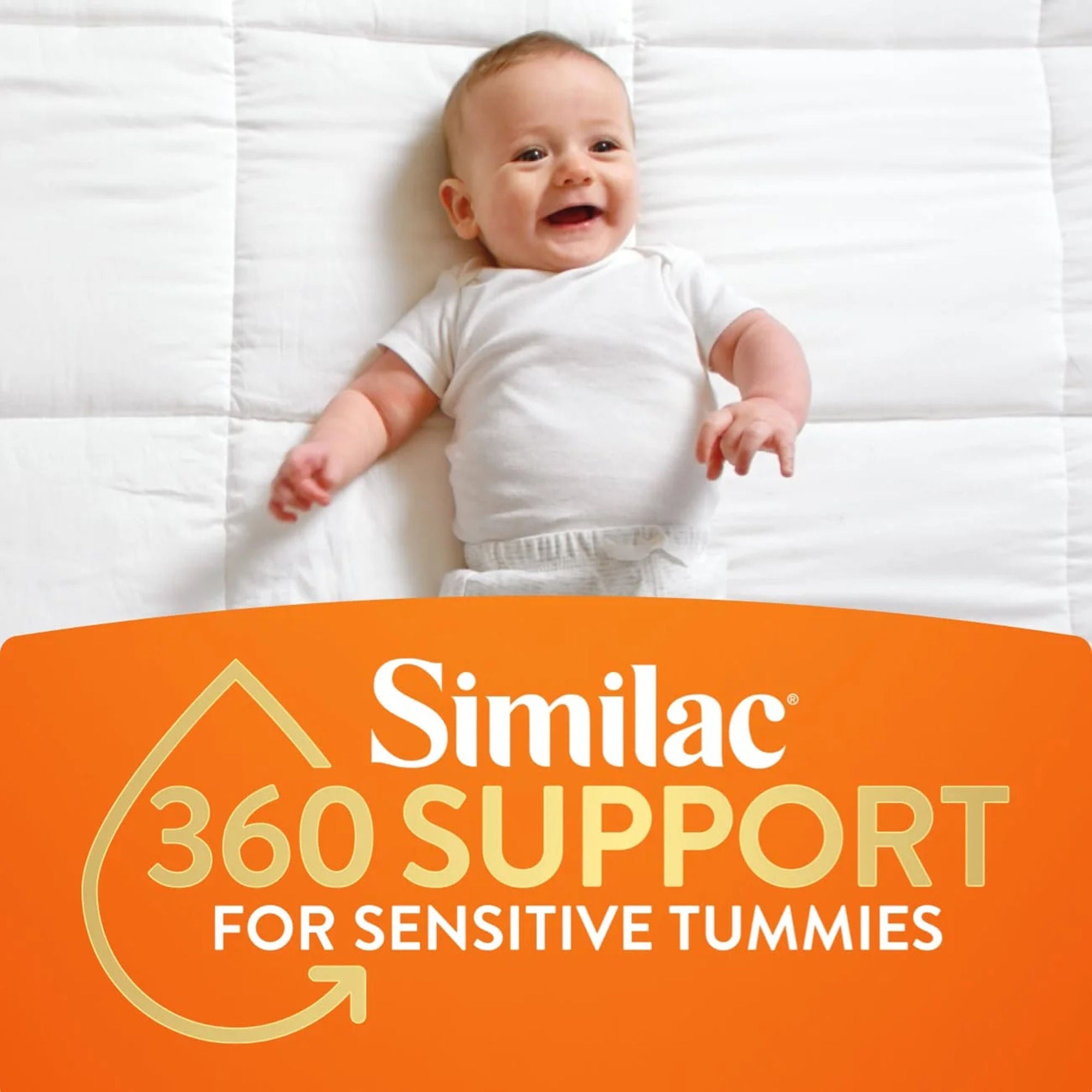 Abbott Nutrition - 68655 Infant Formula Similac® 360 Total Care® Sensitive Unflavored 30.2 oz. Can Powder
