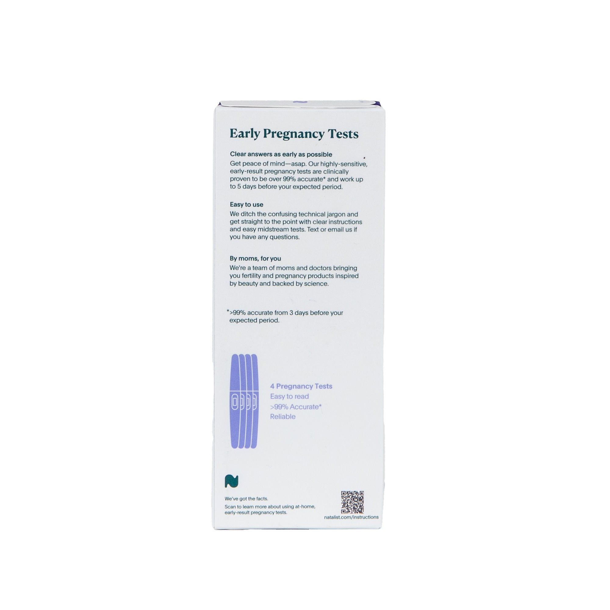 Natalist - HCG4-8363 Reproductive Health Test Kit Natalist® hCG Pregnancy Test 4 Tests CLIA Waived