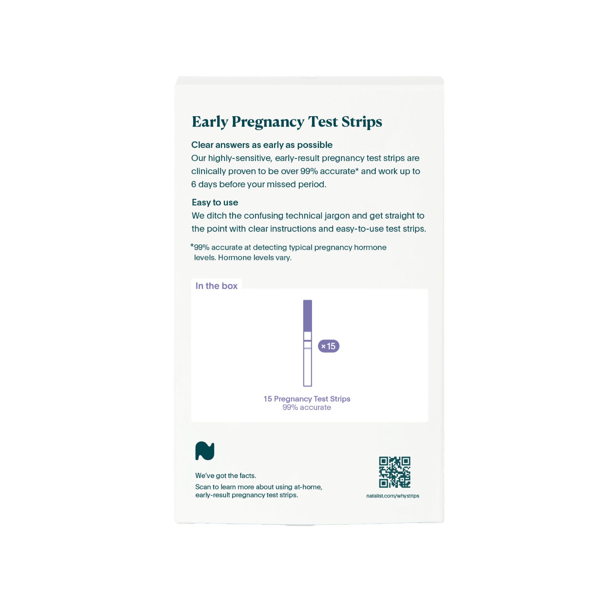 Natalist - HCG15-8431 Reproductive Health Test Kit Natalist® hCG Pregnancy Test 15 Tests CLIA Waived
