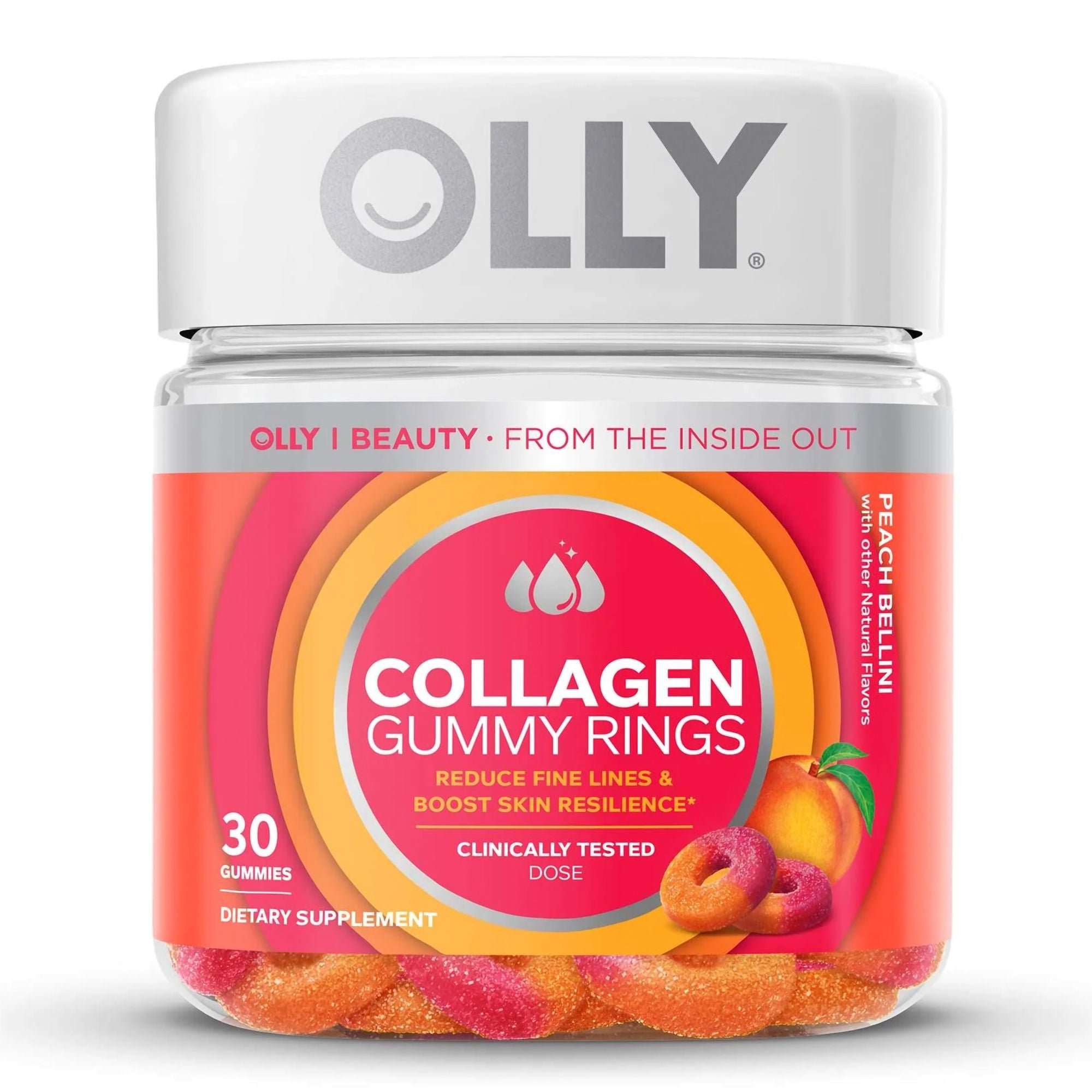 OLLY Public Benefit Corp - 85000446263 Olly® Collagen Gummy Rings Peach Bellini