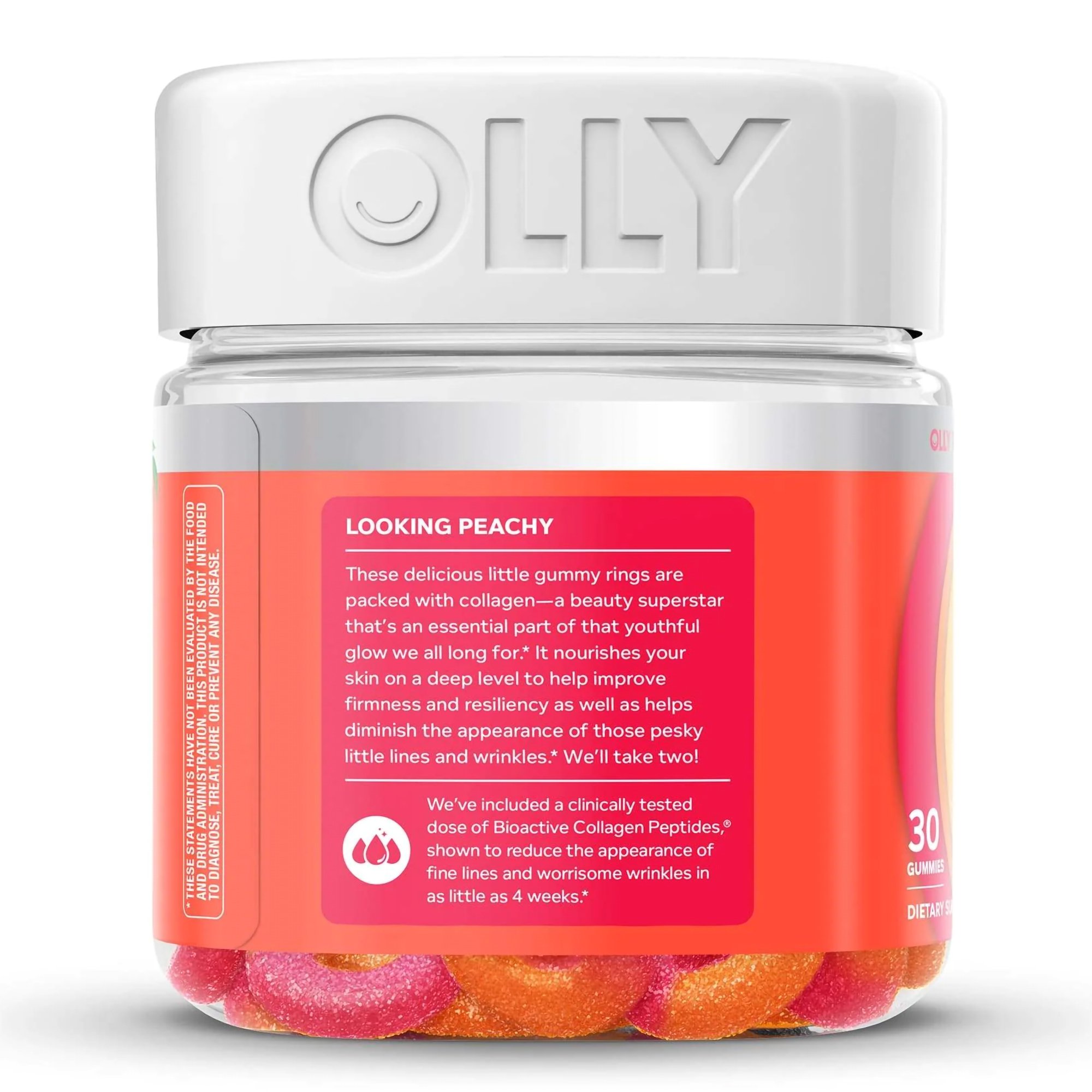OLLY Public Benefit Corp 85000446263 - Olly® Collagen Gummy Rings Peach Bellini - 1/Bottle