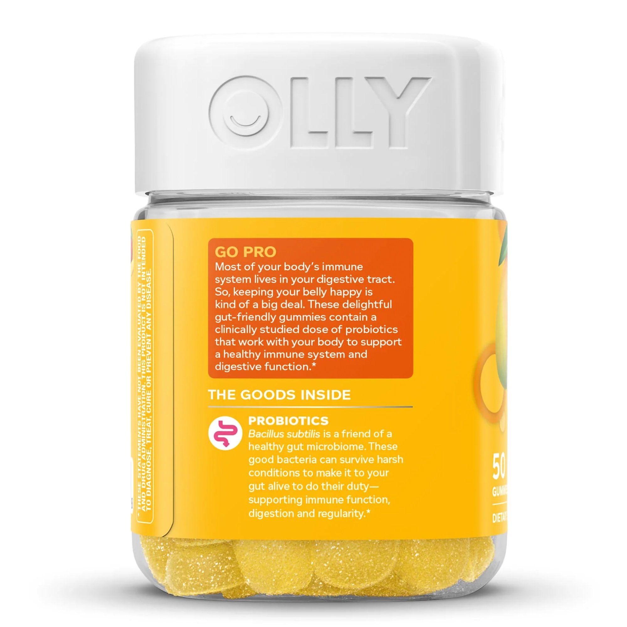 OLLY Public Benefit Corp 85815800513 - Olly® Probiotic Gummies, Tropical Mango Flavor - 1/Bottle