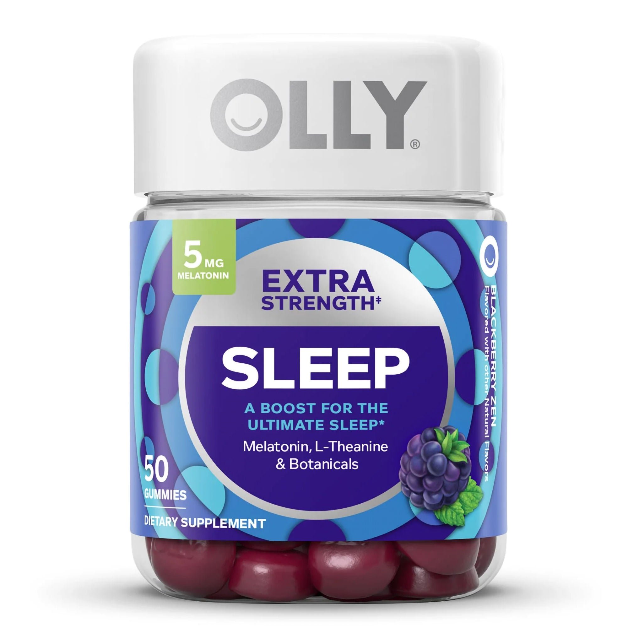 OLLY Public Benefit Corp - 85293300841 Olly® Sleep Gummies with Melatonin and L-Theanine Extra Strength Blackberry Zen