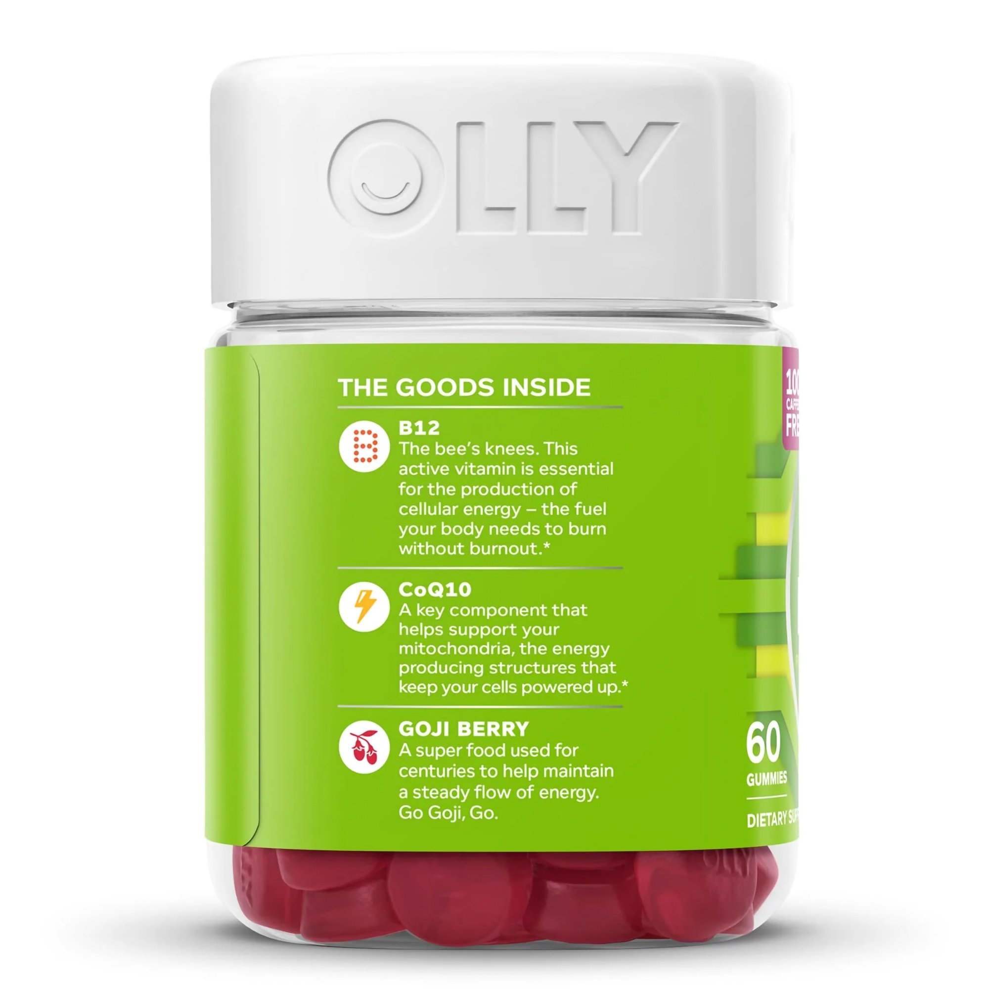 OLLY Public Benefit Corp 85815800569 - Olly® Daily Energy Gummies w/ Vitamin B-12, CoQ10 & Goji Berry Tropical Passion - 1/Bottle