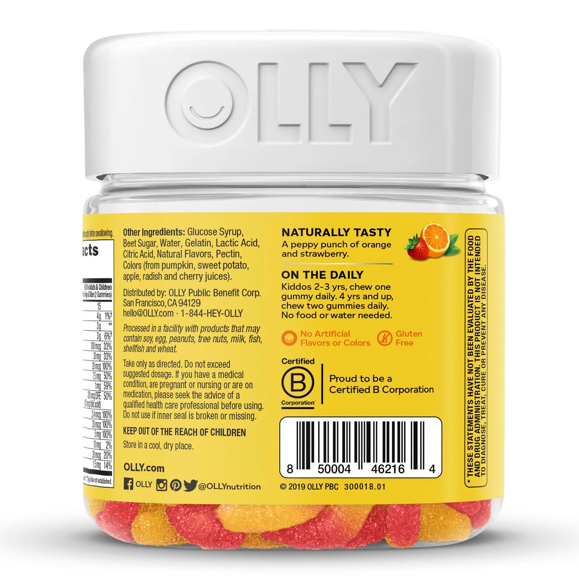 OLLY Public Benefit Corp 85000446216 - Olly® Kids Multivitamin Gummy Worms Sour Fruity Punch - 1/Bottle