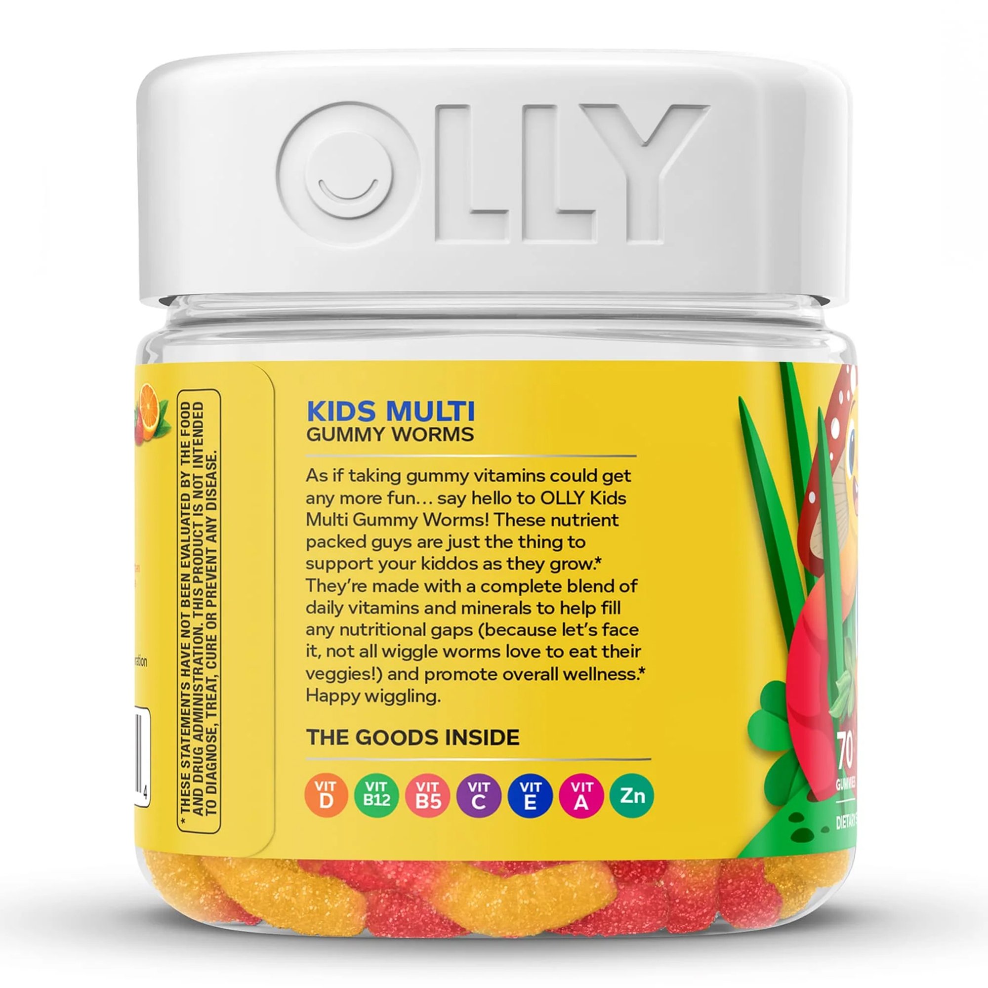 OLLY Public Benefit Corp 85000446216 - Olly® Kids Multivitamin Gummy Worms Sour Fruity Punch - 1/Bottle