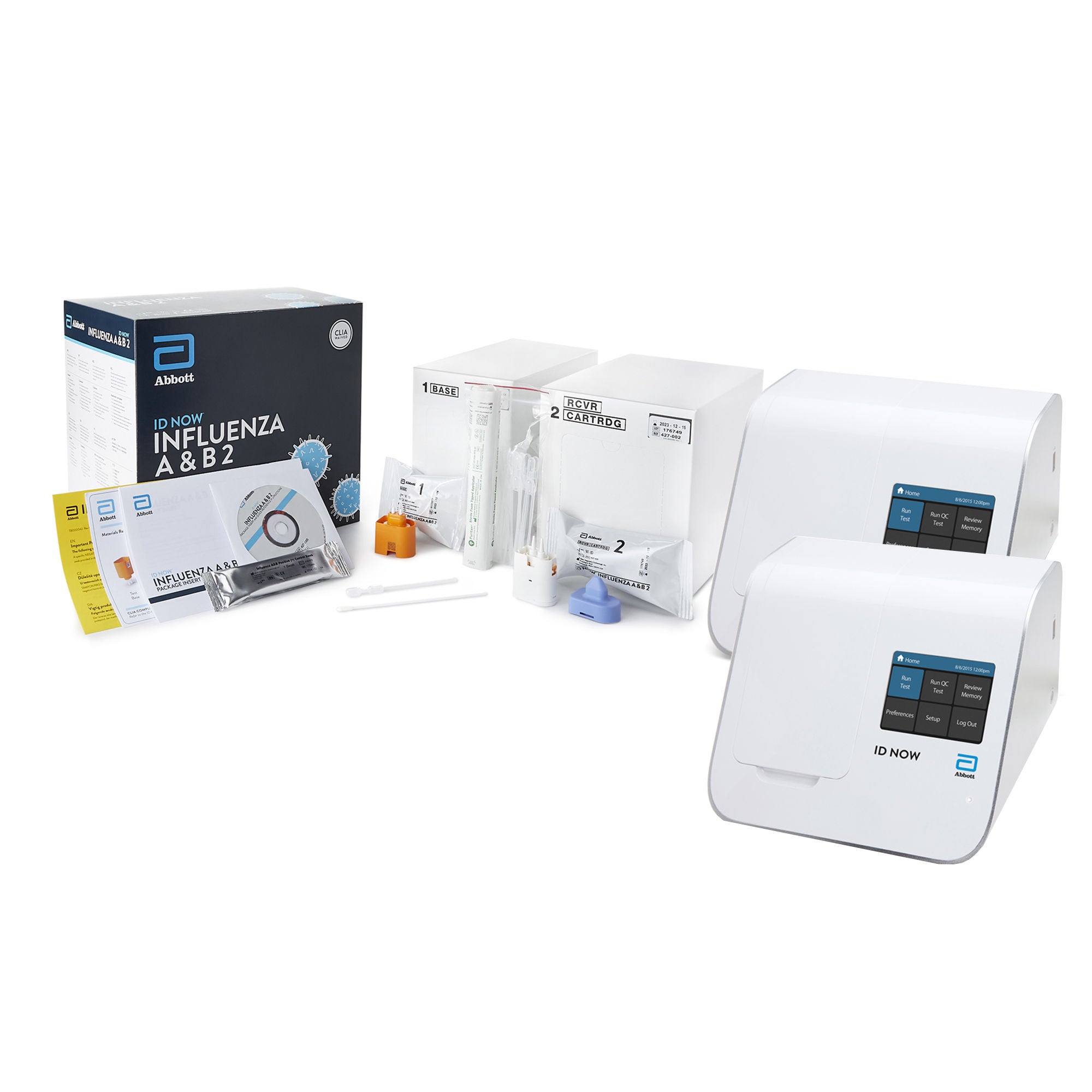 Abbott Rapid Dx North America LLC - 2IDNOW15F Respiratory Test Kit ID NOW™ Influenza A + B 2.0 15 X 24 Tests CLIA Waived