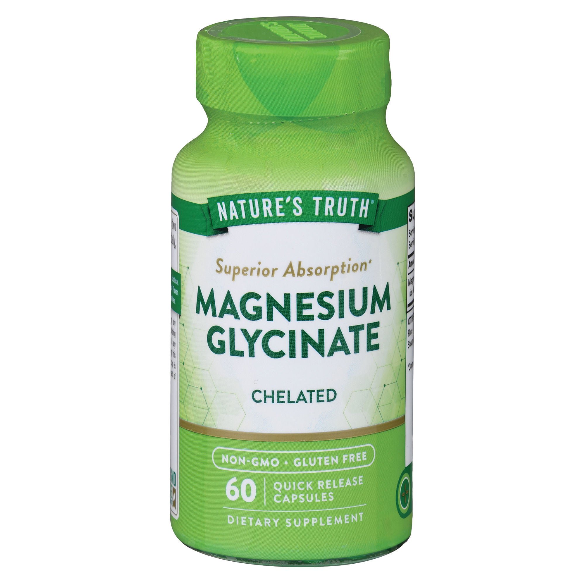 Piping Rock Health Products - 84009311136 Nature's Truth Magnesium Glycinate Chelated Quick Release Capsules