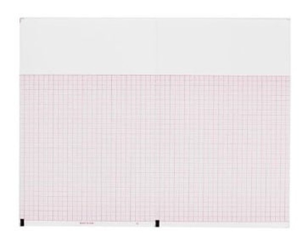 Precision Charts - CG007979 Recording Chart Paper Burdick™ Z-Fold Orange Grid