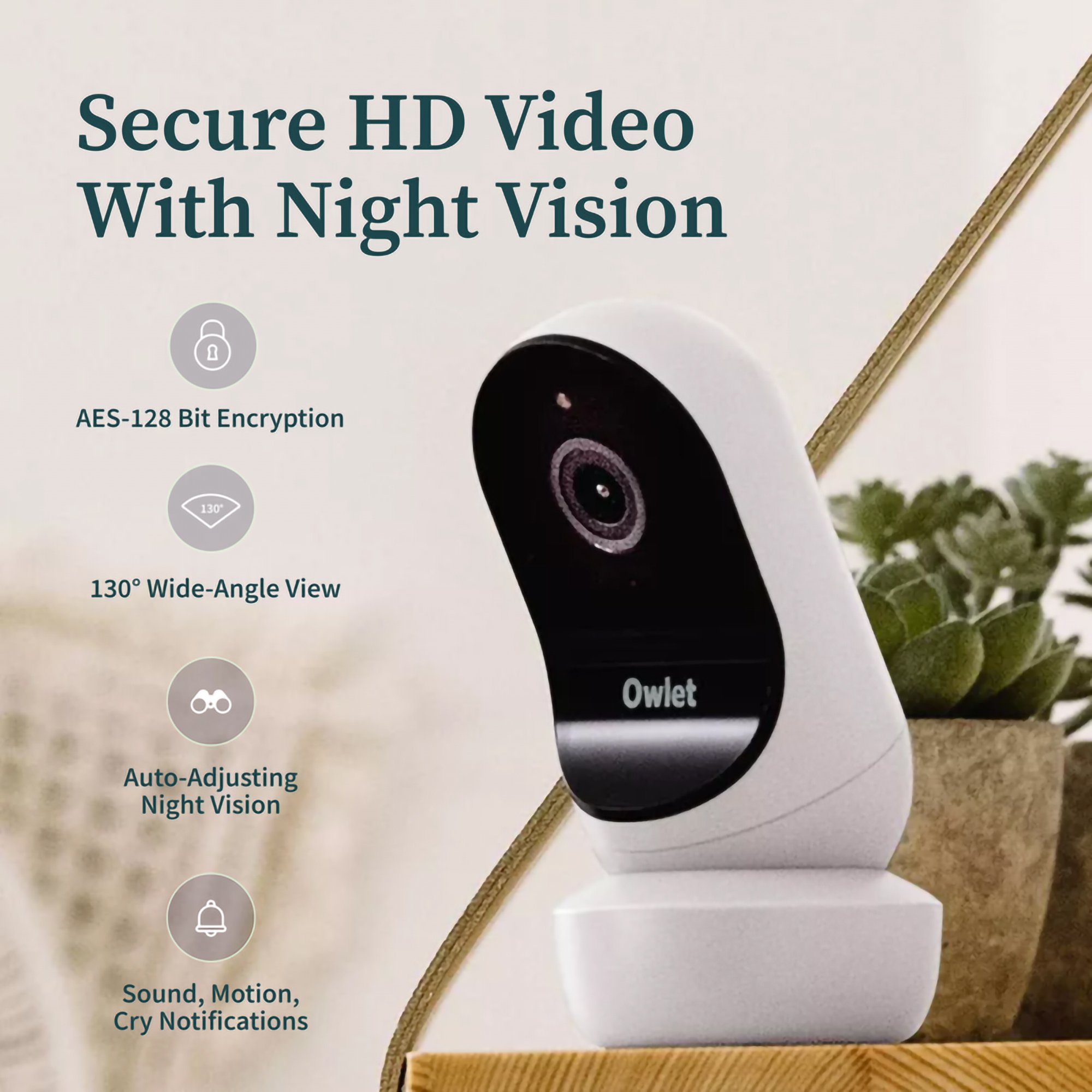 Owlet Baby Care Inc PS04NMBBJ - Owlet® Dream Duo Smart Baby Monitor with Motion Alerts & Temperature Monitoring - 1/Each