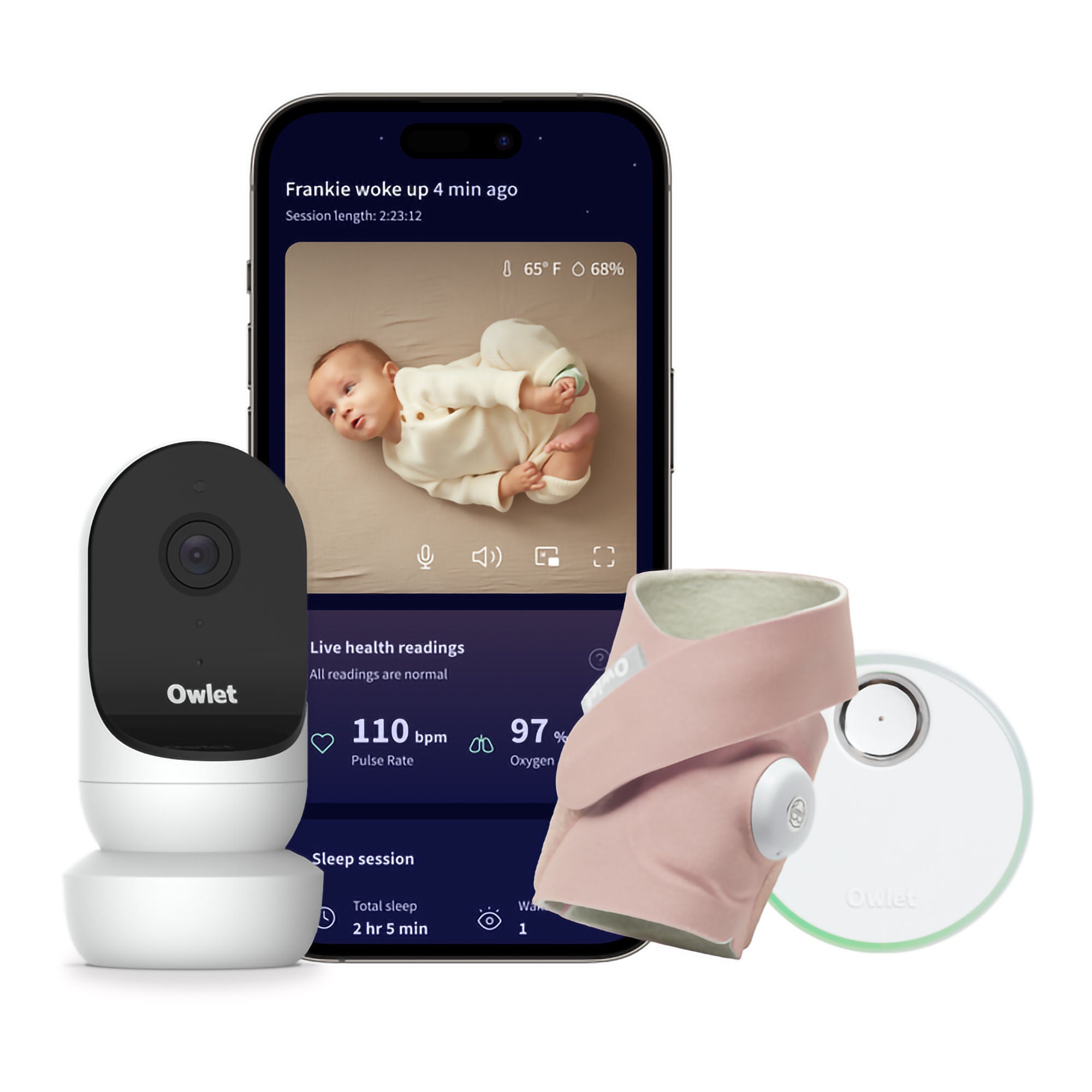 Owlet Baby Care Inc - PS04N20BBK Baby Monitoring System Owlet® Dream Duo Dusty Rose