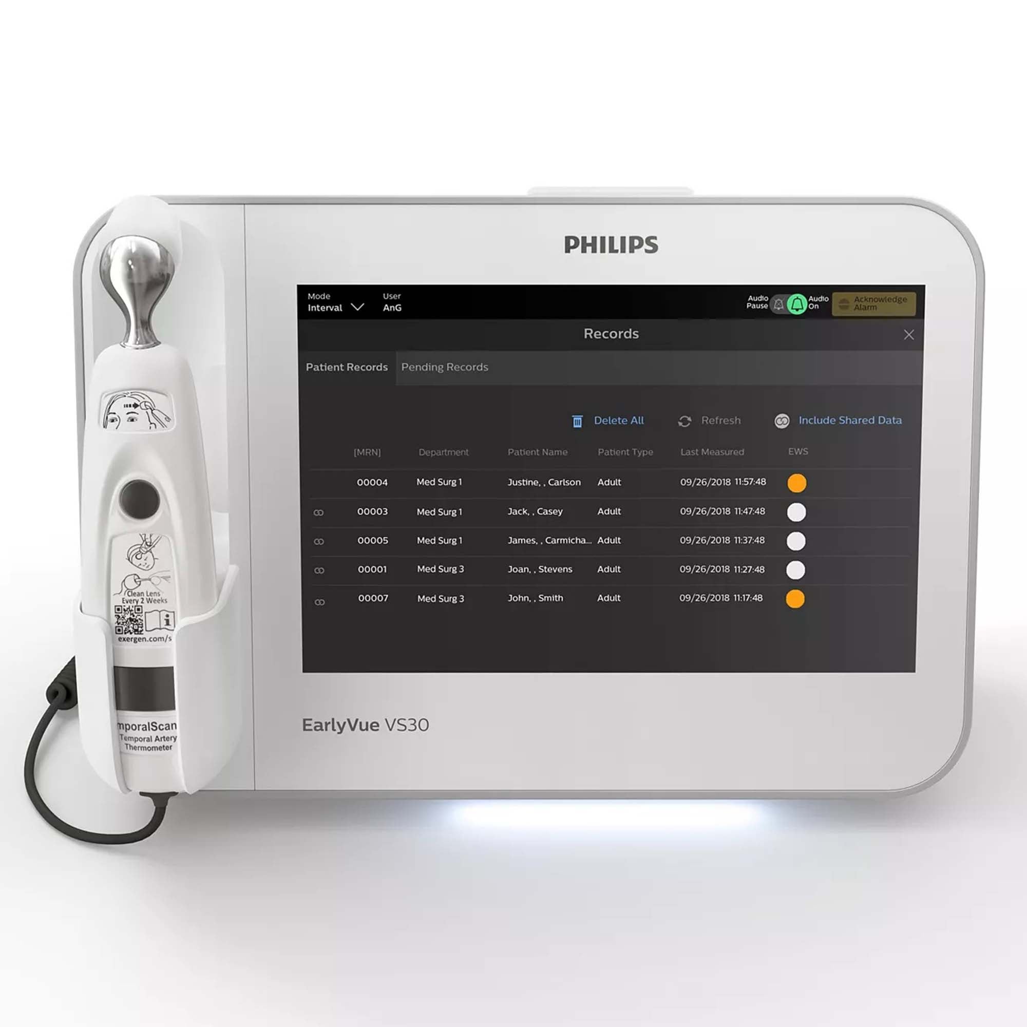 Philips Healthcare - 863380 Vital Signs Monitor Philips EarlyVue VS30 Spot Check Pulse NIBP AC Power / Battery Operated
