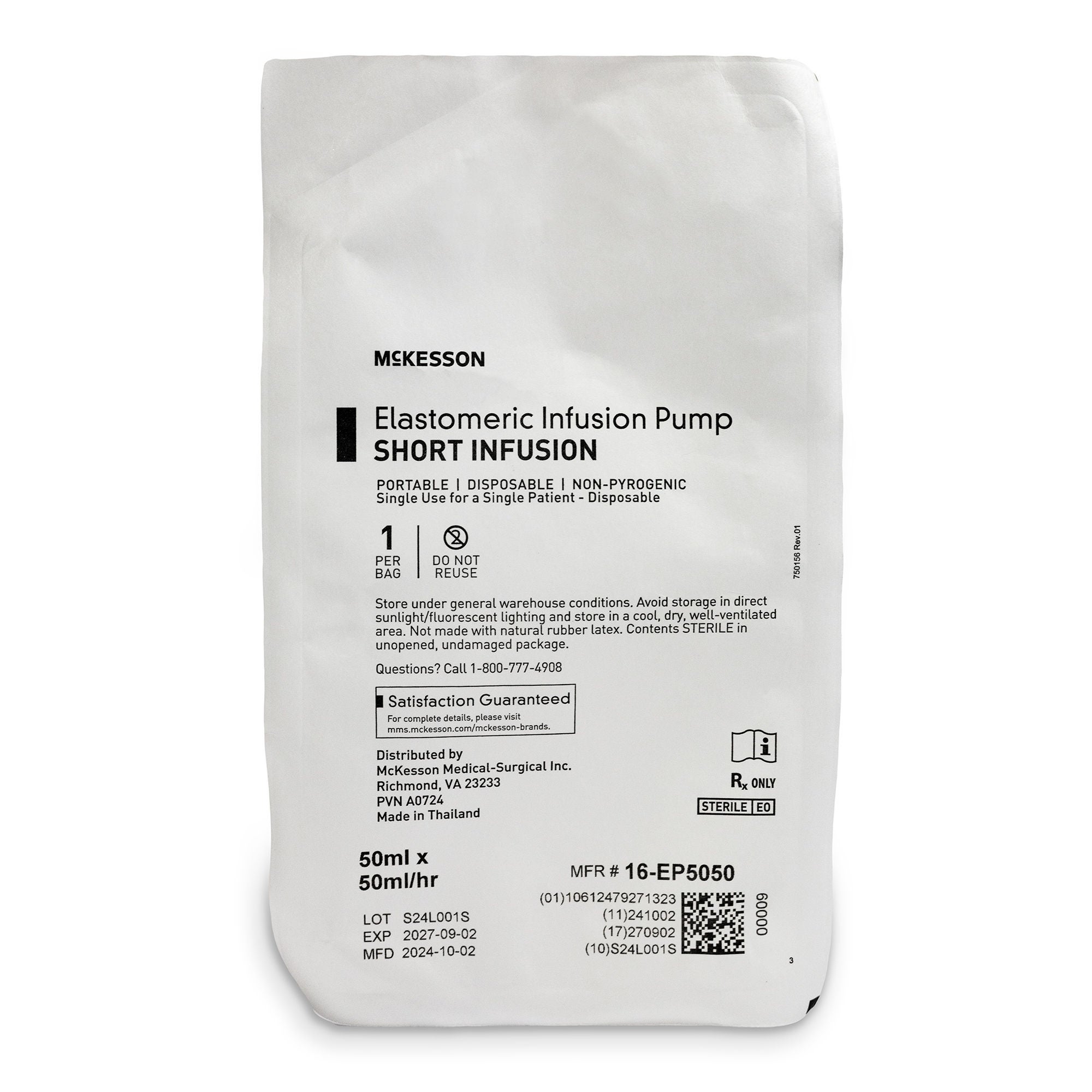 McKesson Brand - 16-EP5050 Elastomeric Pump McKesson 50 mL Volume 50 mL / Hr. Flow Rate