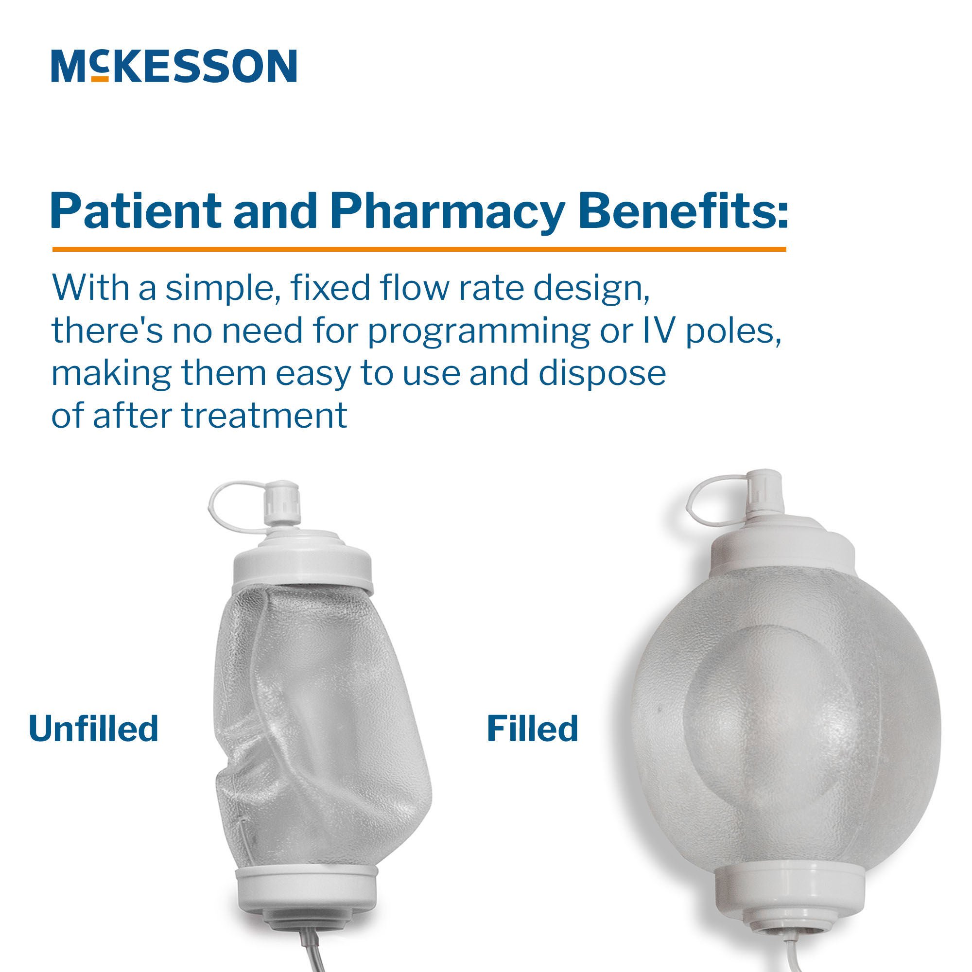 McKesson Brand - 16-EP400100 Elastomeric Pump McKesson 400 mL Volume 100 mL / Hr. Flow Rate