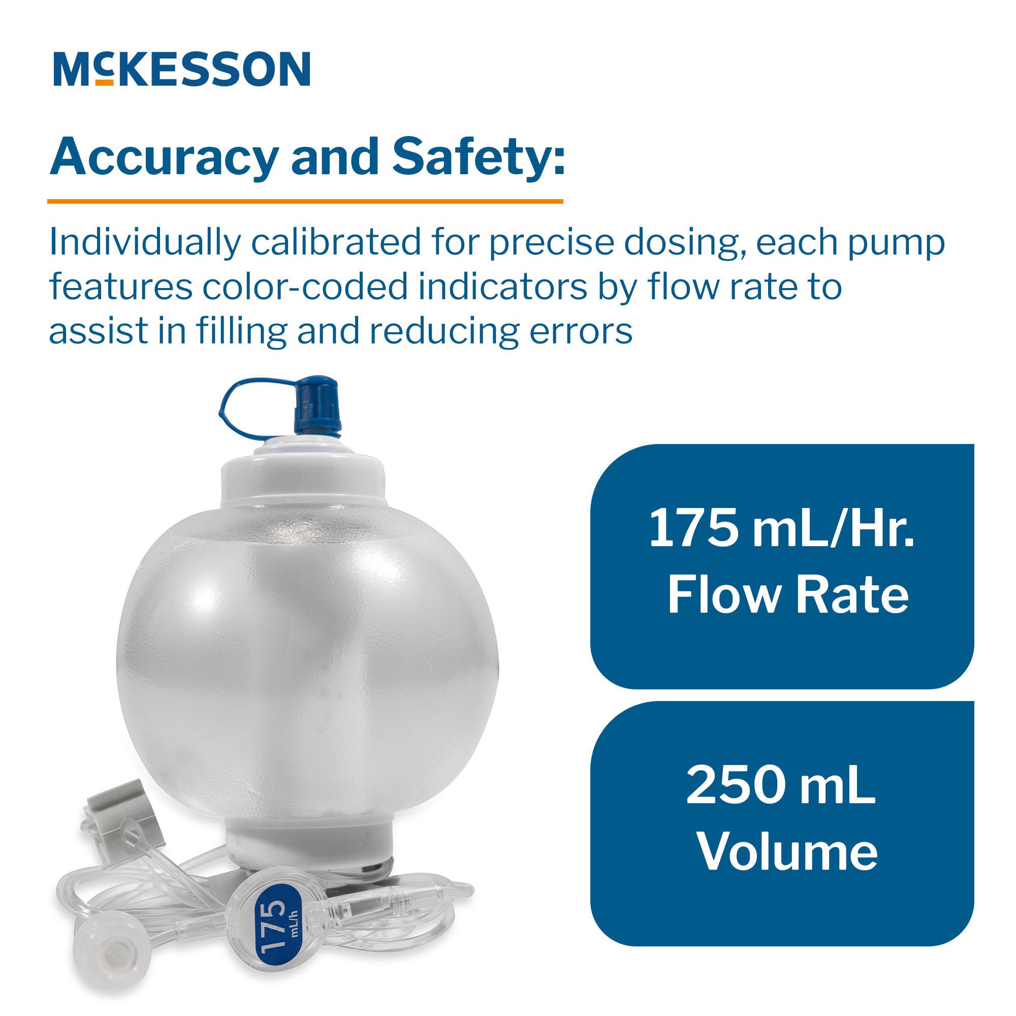 McKesson Brand - 16-EP250175 Elastomeric Pump McKesson 250 mL Volume 175 mL / Hr. Flow Rate