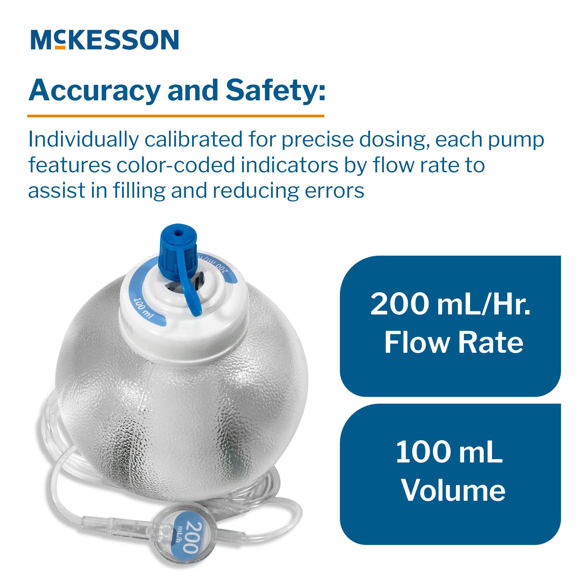 McKesson Brand - 16-EP100200 Elastomeric Pump McKesson 100 mL Volume 200 mL / Hr. Flow Rate