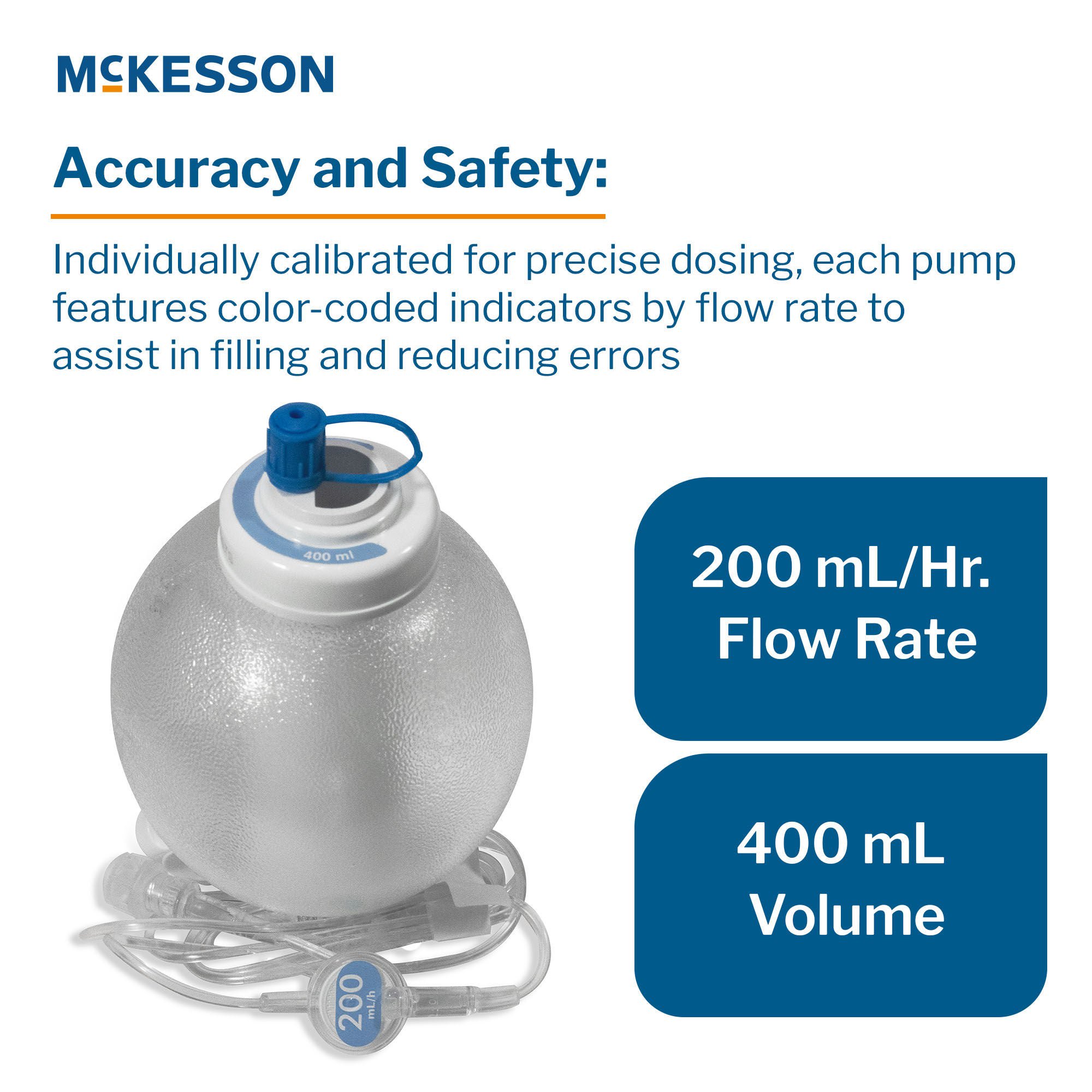 McKesson Brand - 16-EP400200 Elastomeric Pump McKesson 400 mL Volume 200 mL / Hr. Flow Rate