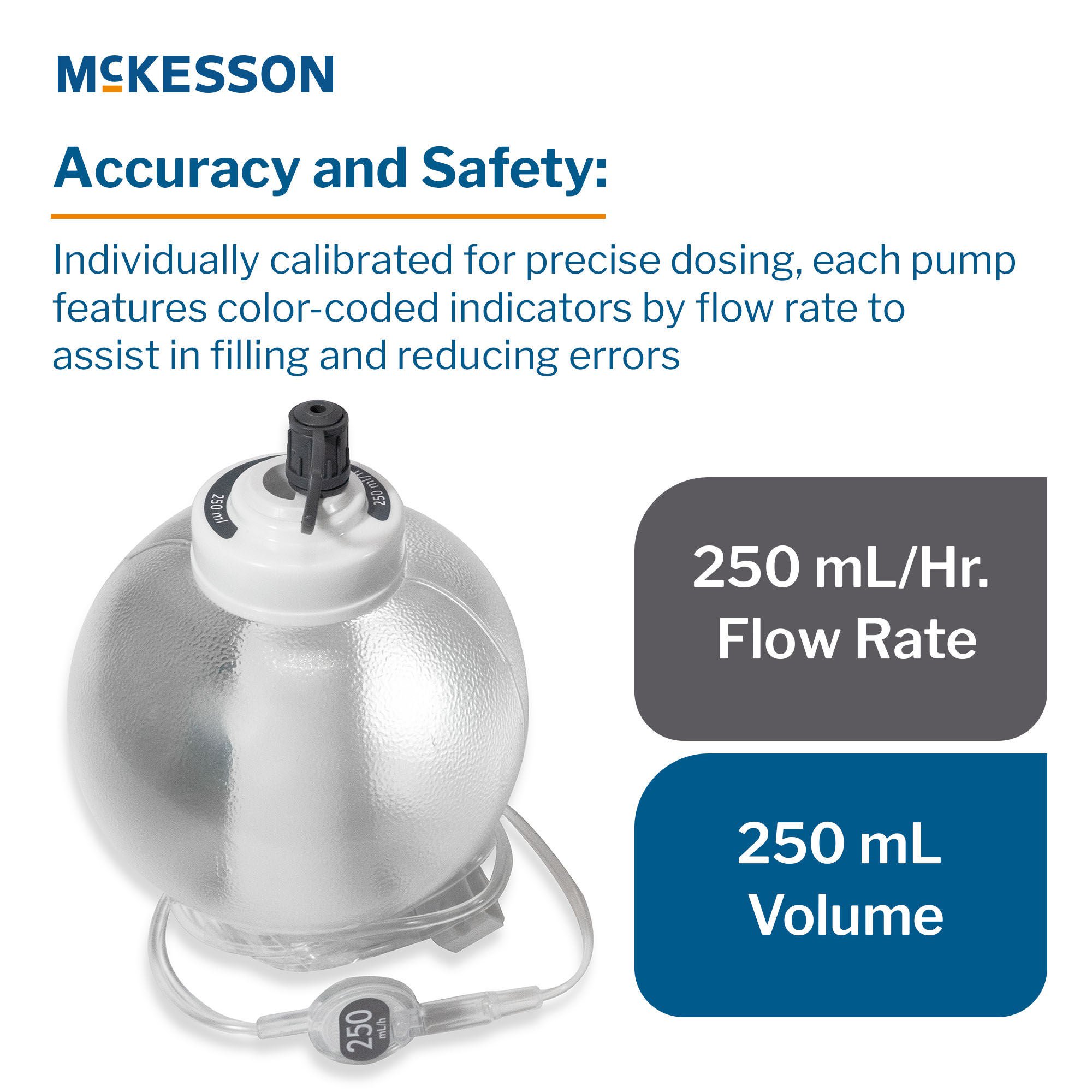 McKesson Brand - 16-EP250250 Elastomeric Pump McKesson 250 mL Volume 250 mL / Hr. Flow Rate
