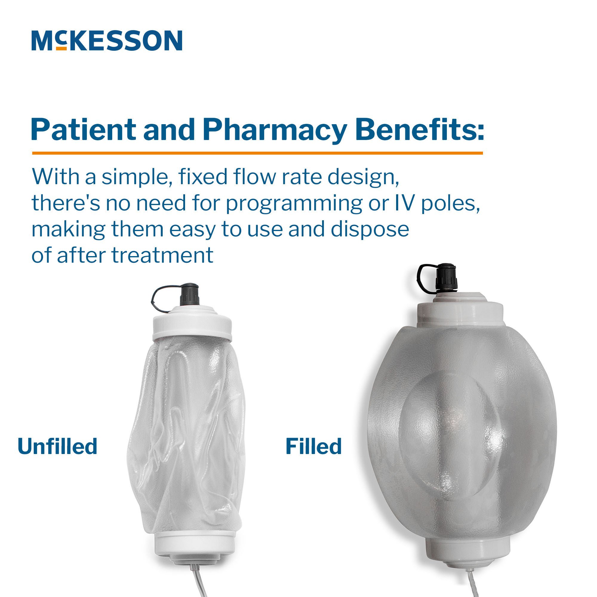 McKesson Brand - 16-EP500250 Elastomeric Pump McKesson 500 mL Volume 250 mL / Hr. Flow Rate